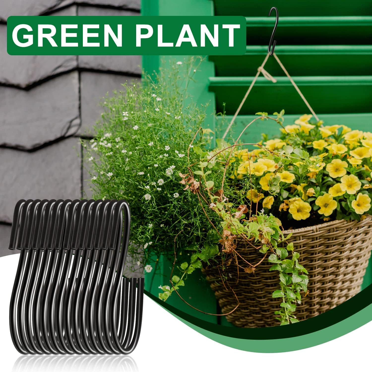 120Pcs 1 Inch Mini S Hooks for Hanging, S Shaped Hooks Small S Hooks Metal Mini Ornament Hooks for Crafts Jewelry Hanging Pot Plants (Black)