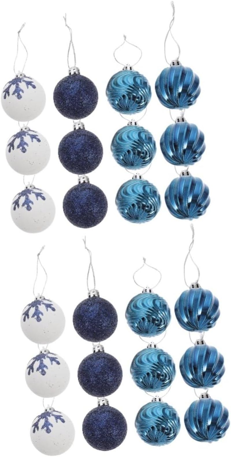 STOBAZA 30Pcs Shiny Christmas Tree Balls Xmas Ornaments for Holiday Decor and Festive Scene Random Colors for Parties and Family Celebrations