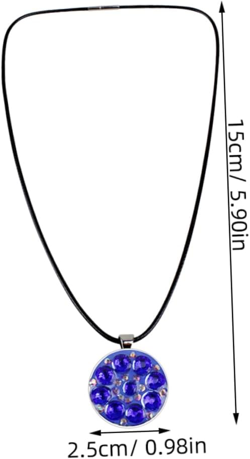 CLISPEED Rhinestone Golf Ball Marker Necklace with Hat Clip - Stylish Portable Golfing Accessory for Men and Women - Elegant Blue Design for on Course Convenience image number 4