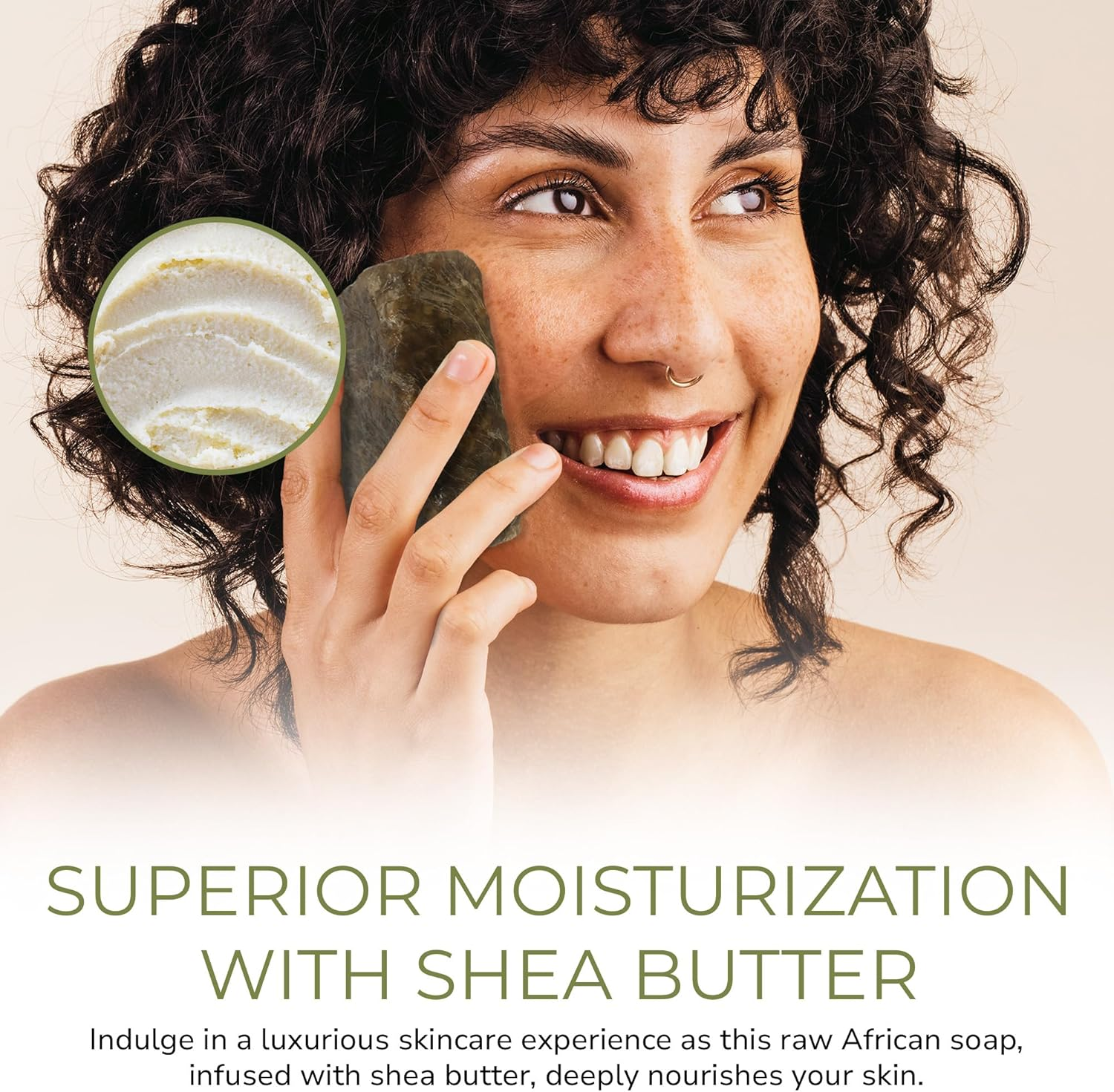 Halaleveryday Raw African Soap from Ghana, Shea Butter, Black, 1 Lb. image number 5