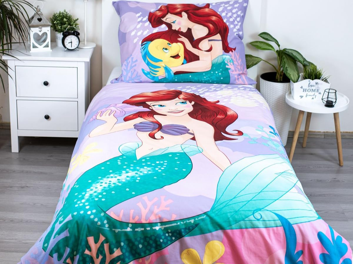 Jerry Fabrics Ariel the Little Mermaid Princess Bedding Set, 100% Cotton, Duvet Cover 140 X 200 Cm + Pillowcase 70 X 90 Cm image number 1