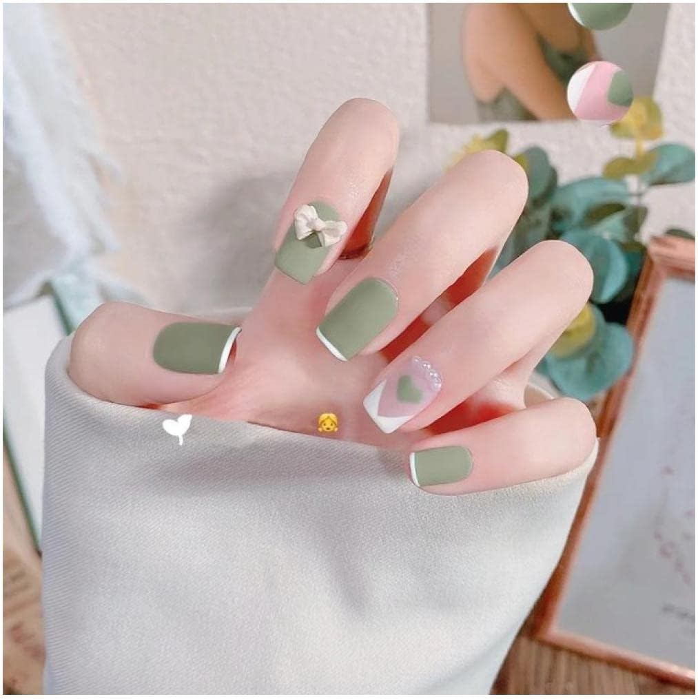Fake Nail Creative Transparent Fake Nails Frosted Aesthetic Art Fake Nail Removable Finished Nail Pieces Hand Wear Fake Nail Girls Nail Women False Nails