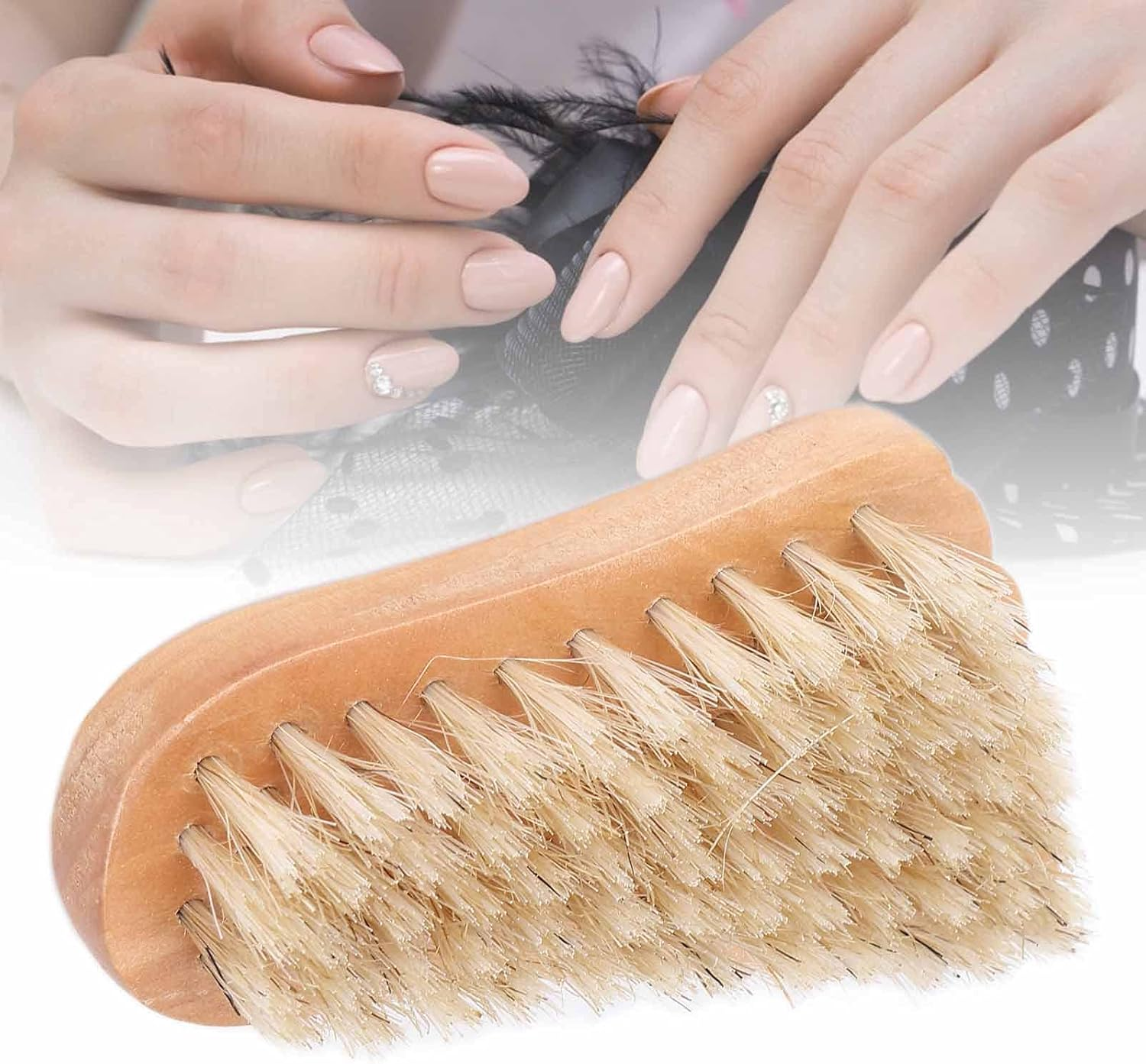 Nail Brush Wooden Nail Scrubber Exfoliating Home Travel Nail Salon