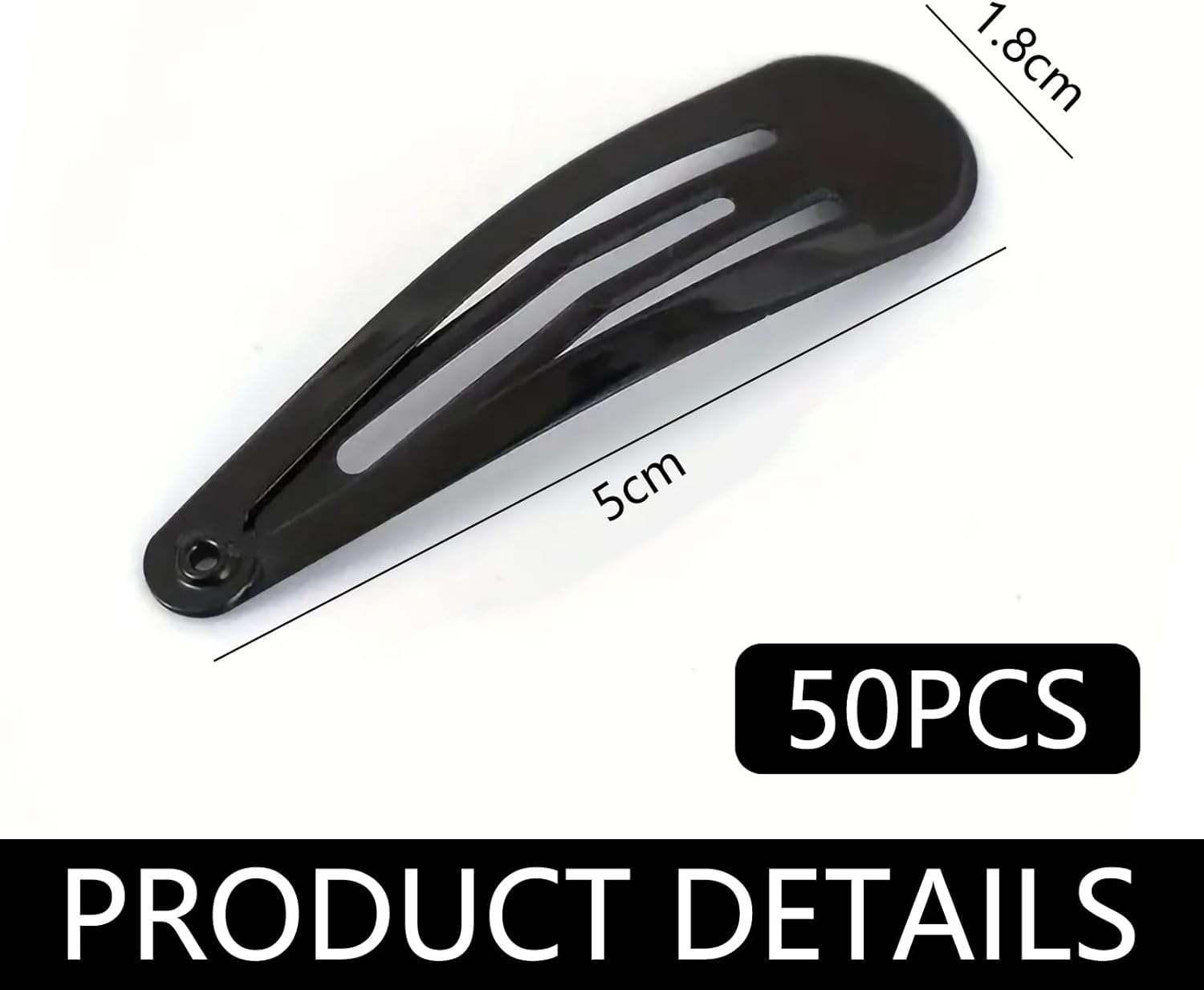 JANGJANG 50 Pcs Snap Hair Clips for Women, Durable Black Barrettes Metal Hair Clips Accessories, Perfect for Everyday Use, Hair Styling, and Fashionable Looks image number 3