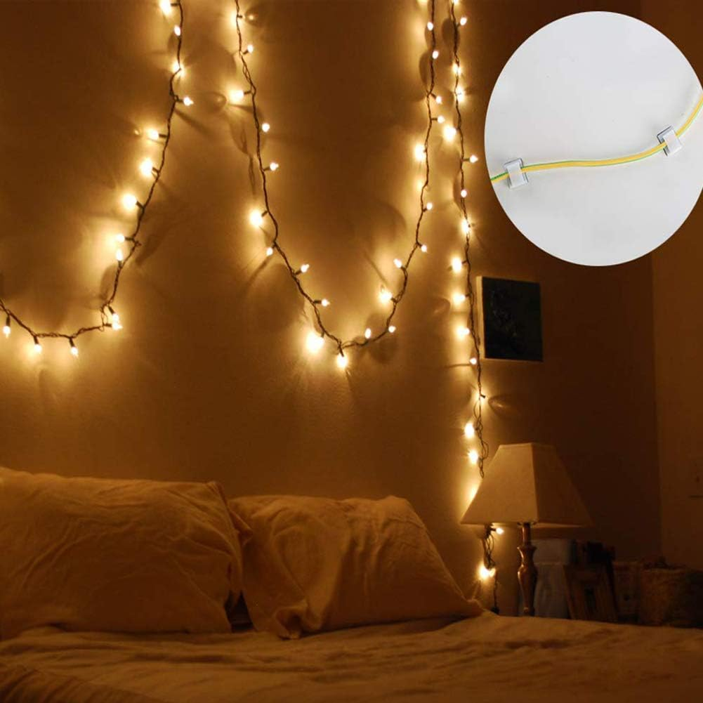 Weforu Strip Light Mounting Bracket Clips, 100 Pieces Self-Adhesive LED Strips Holder Clamps,Wire Bundle Holder for 10Mm(3/8") Wide Fix LED Strip Light