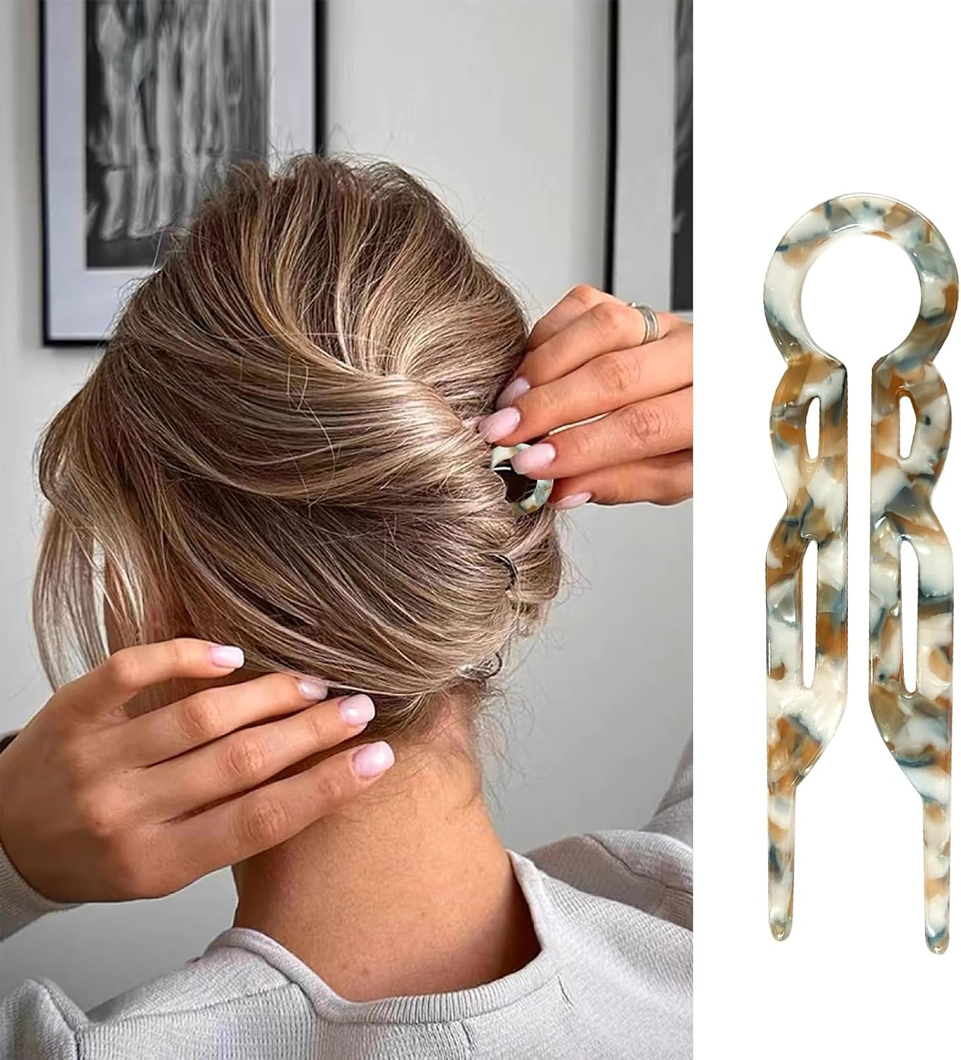 Lialys Hairpin, Prestige Hairpin, 3Pcs Lialysoff Hair Pin, Prestige Hair Pins, French Hair Pin for Thick Hai-R, U Shaped Hai-R Pins, Hair Accessories