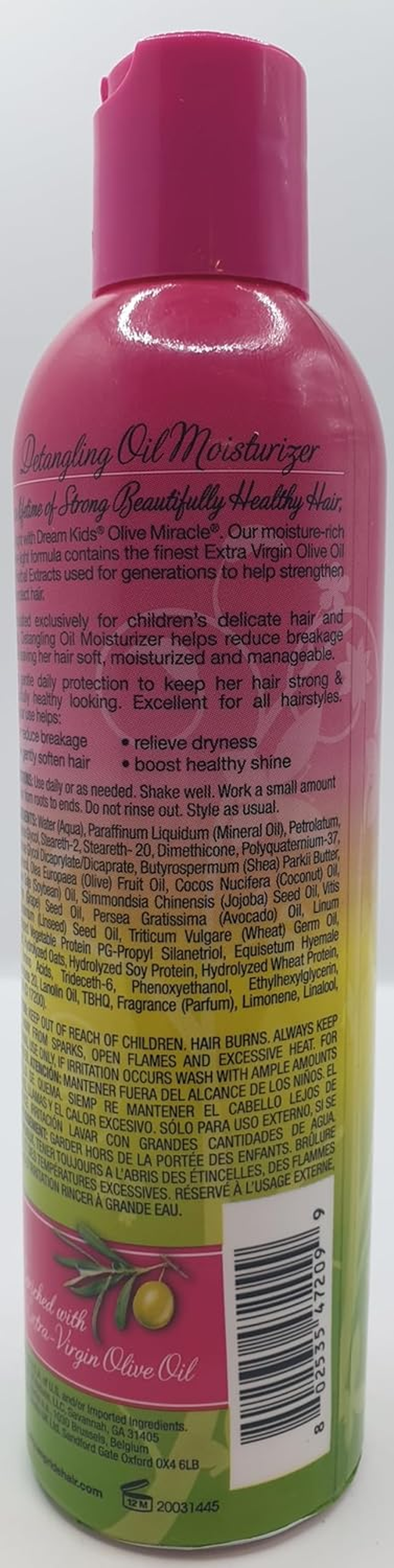 African Pride Dream Kids Olive Miracle | Set of 4 | Detangling Shampoo | 12 Oz | Detangling Conditioner | 12 Oz | Moisturising Oil | 8 Oz | Leave-In Conditioner | 425 G | image number 4