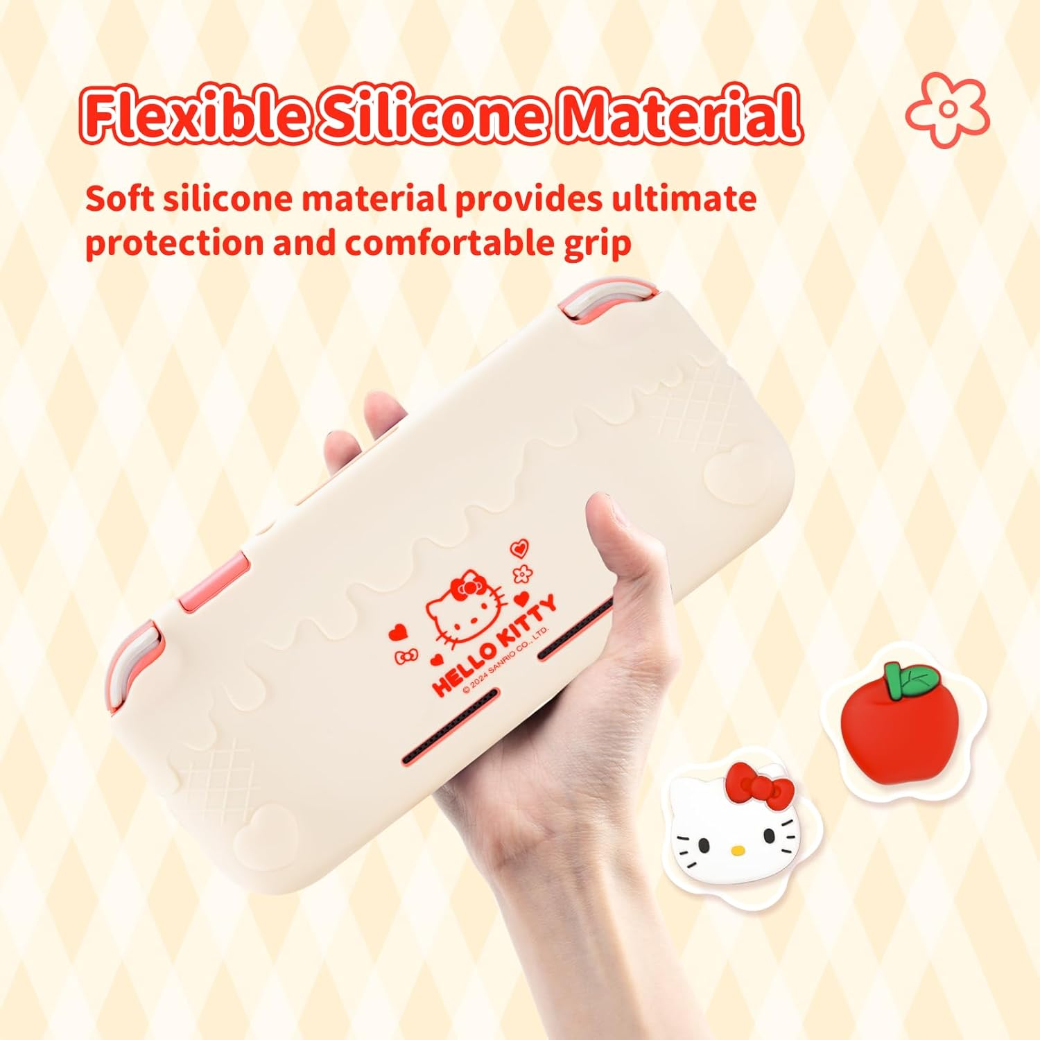 Kuitmor Protective Case for Switch Lite,Anti-Scratch Protective Shell,Soft Silicone Cover Case for Switch Lite 2019 with 2 Thumb Grip Caps image number 1