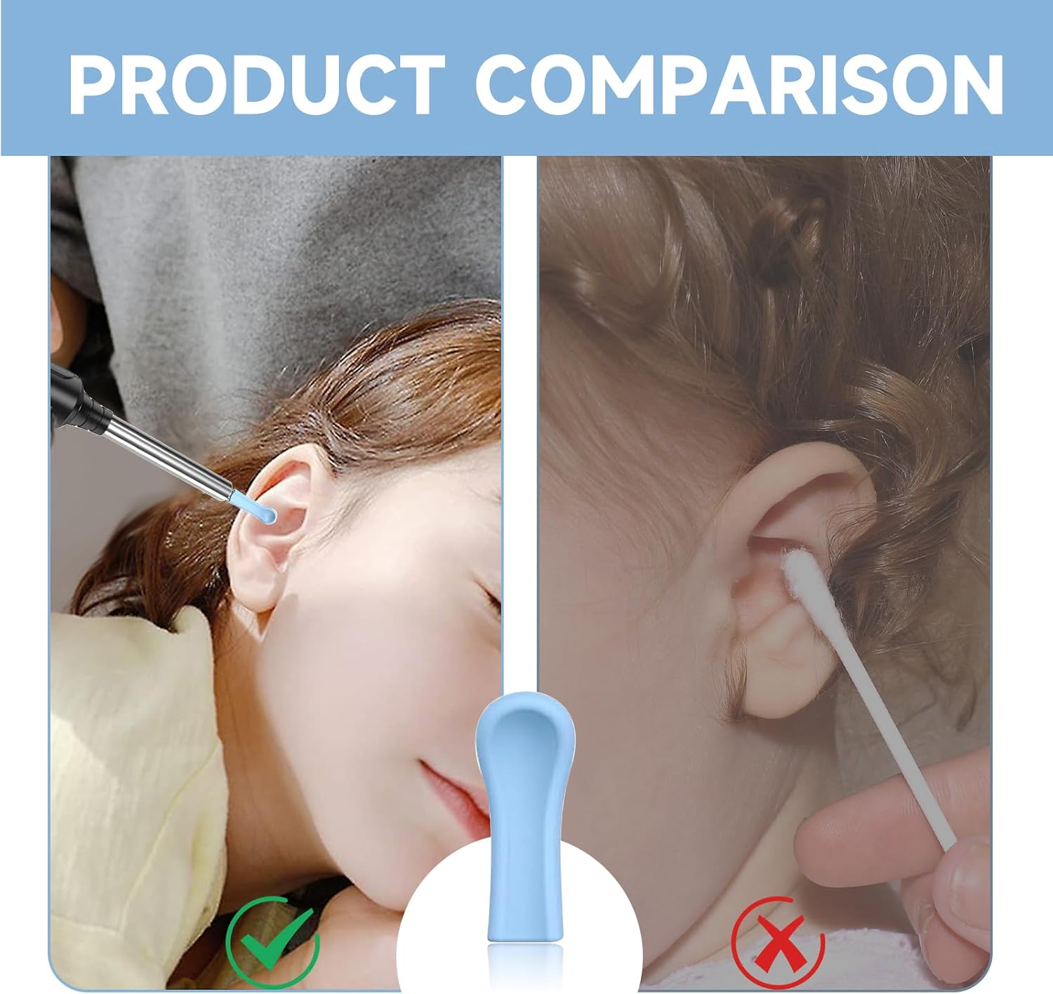 30 Pcs Ear Spoon Tips Silicone Ear Spoons Replacement Ear Vacuum Tips Accessories Set for Teens Earwax Removal Endoscope image number 1