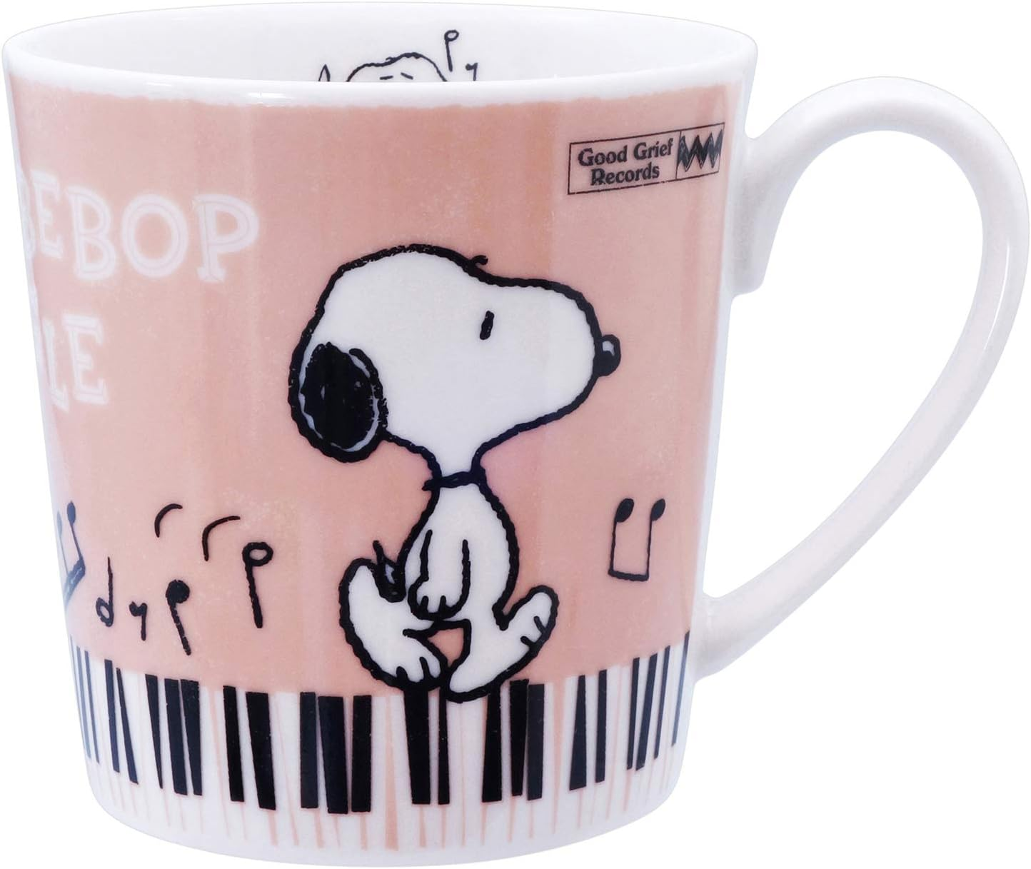 Kaneshotouki 604182 Peanuts Snoopy Mug, Large, Approx. 11.8 Fl Oz (350 Ml), Snoopy & Woodstock, Yellow, Made in Japan image number 4