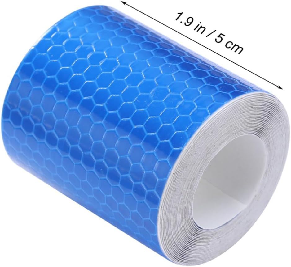 Ciieeo 3M Reflective Warning Tape Glow Dark Safety Tape for Cars Dark Blue 5M Self-Adhesive Reflective Strip for Night Visibility image number 2