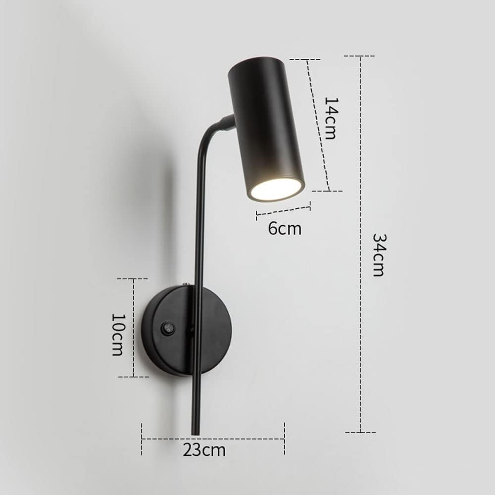 Adjustable Wall Light Hardwired Sconce with Switch, 360&deg;+180&deg; Rotatable Wall Mounted Lamp, Bedroom Bedside Reading Wall Lights, Living Room Study Wall Lamps, E27 Socket XXZ image number 2