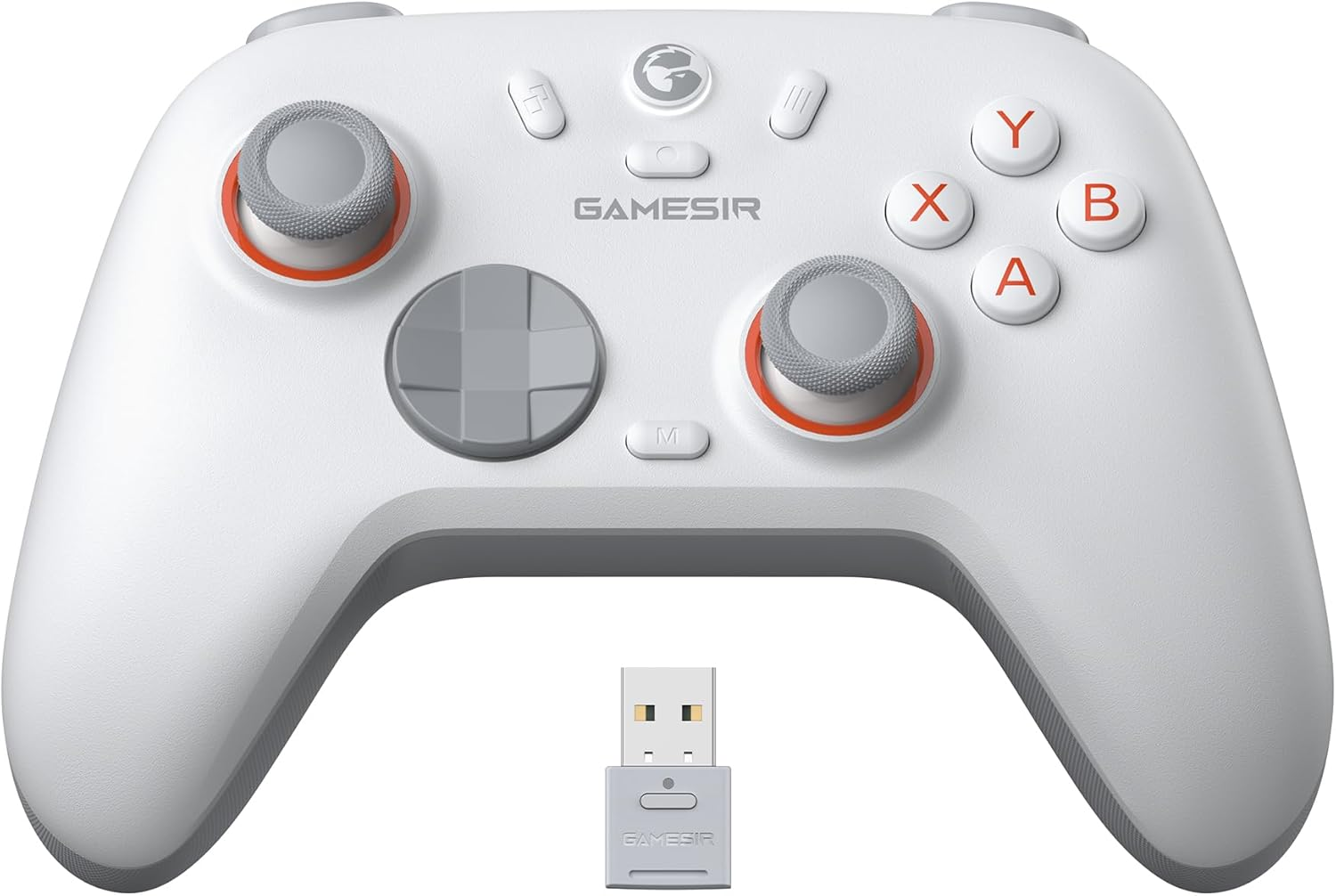Gamesir Nova 2 Lite Wireless and Wired PC Controller, Bluetooth/2.4Ghz, 1000Hz Polling Rate Gamepad for Pc/Switch/Ios/Android, Hall Effect Joysticks, Trigger Stops, Back Buttons, Turbo, White