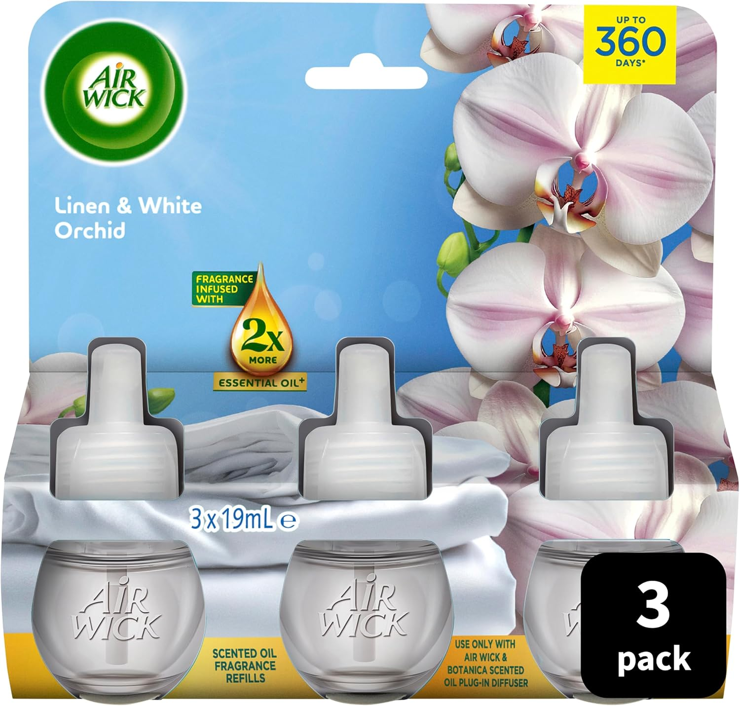Air Wick Linen & White Orchid Plug-In Triple Refill