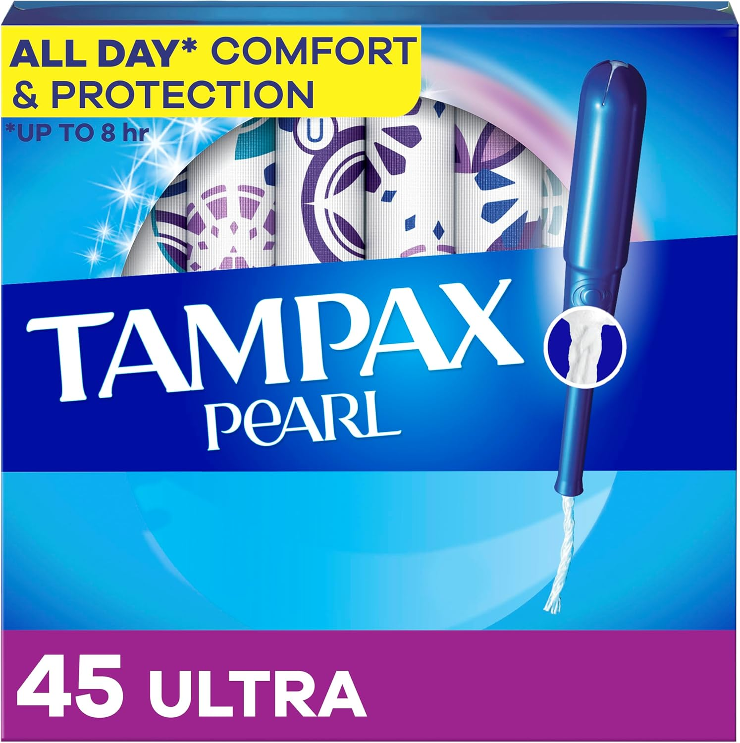 Tampax Pearl, Ultra, Plastic Tampons, Unscented, 50 Count image number 3