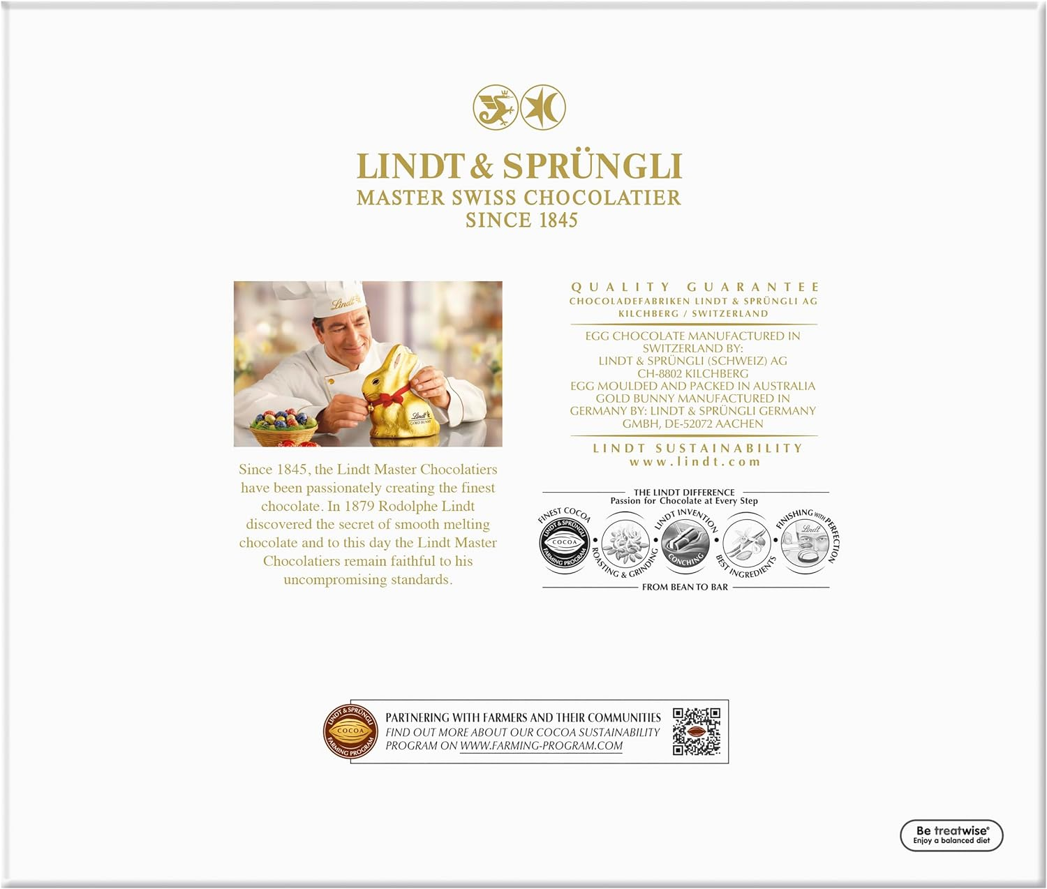 LINDT GOLD BUNNY & EGG MILK 240G image number 2