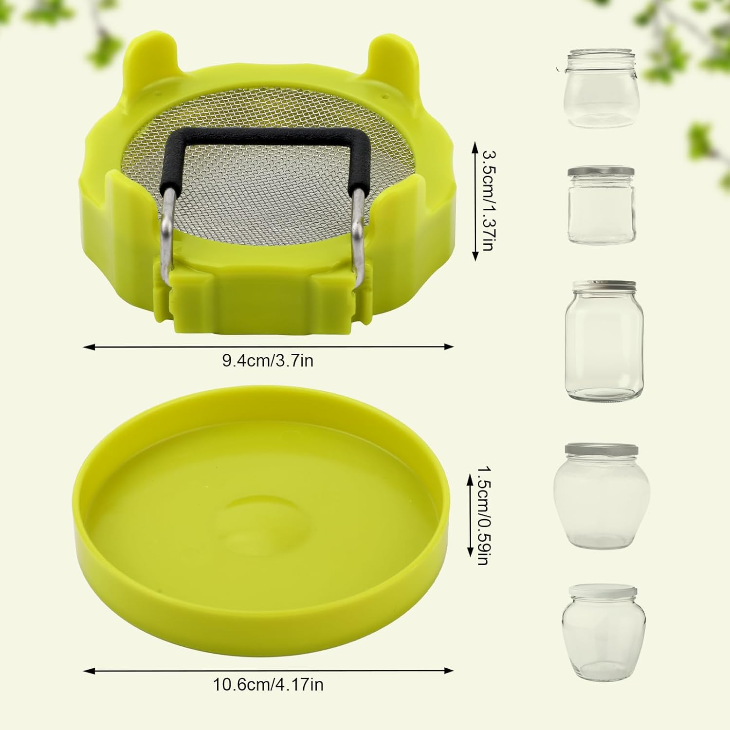 Sprouting Lid, Stainless Steel Mesh Screen Strainer Lids Sprouts Growing Germination Kit with Draining Stand and Tray for Wide Mouth Mason Jars, Grow Bean Sprouts, Alfalfa, Broccoli Seeds image number 5