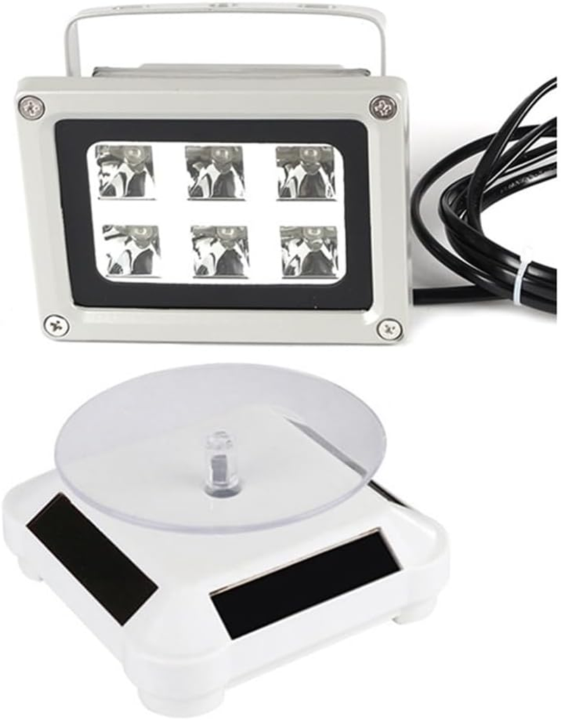 405Nm UV LED Resin Curing Light Lamp Solar Power Adapter Turntable 360 Degree for SLA DLP 3D Printer for DIY Enclosures(Type2) image number 5