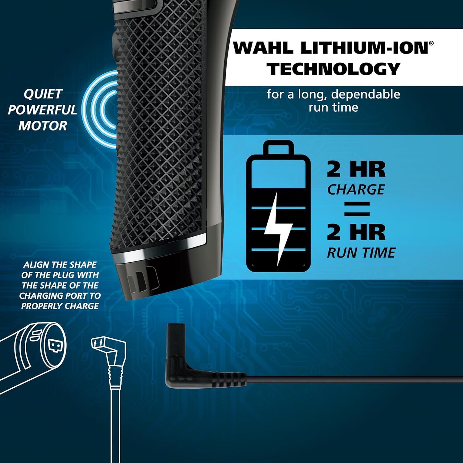 Wahl USA Pro Series High Visibility Skeleton Style Trimmer, Lithium-Ion Cordless USB Rechargeable All in One Shaving & Close Cutting Beard Trimmer for Men with near Zero Gap Blade &ndash; 3026018 image number 3