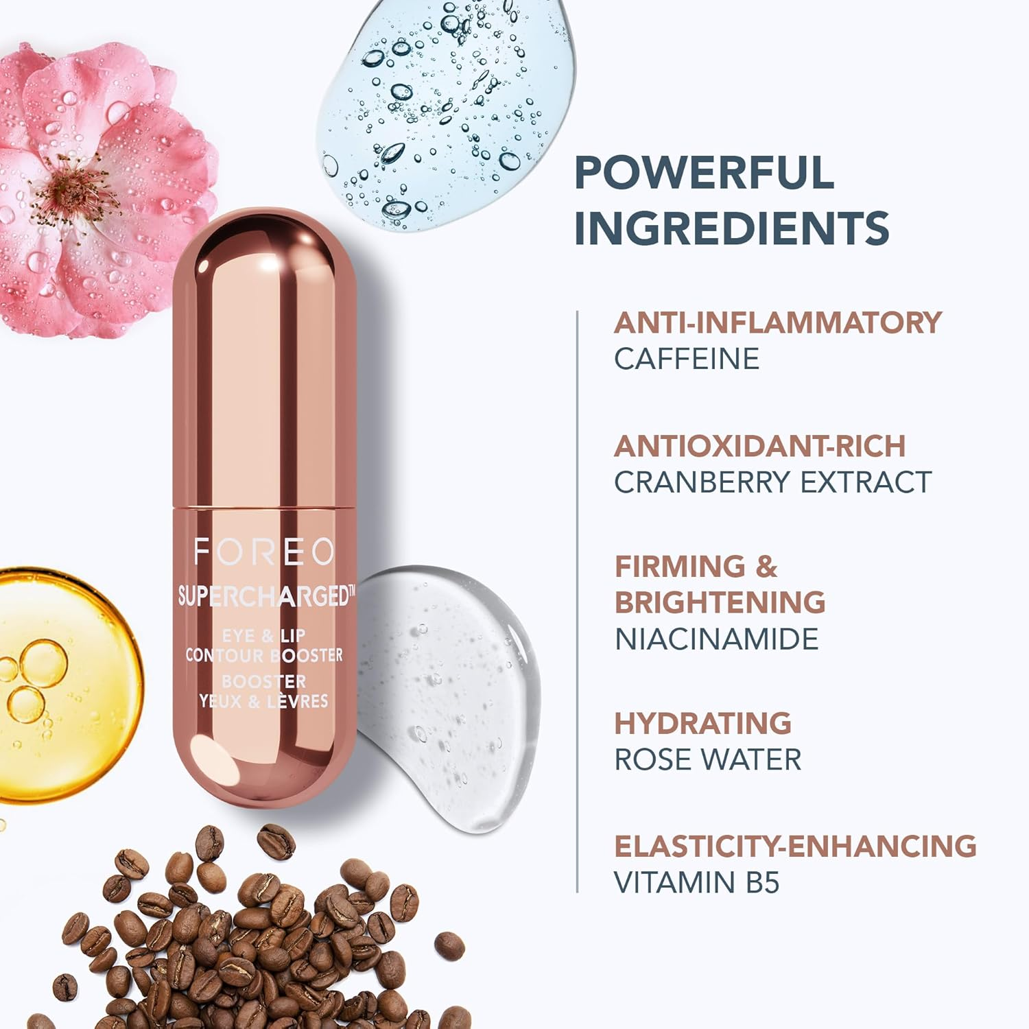 FOREO a Wink 'N' a Smile Bundle - BEAR 2 Eyes & Lips Microcurrent Smoothing Device + FOREO SUPERCHARGED Eye & Lip Contour Booster Serum 3X3.5Ml - Dark Circles under Eye Treatment and Lip Plumper Device image number 3