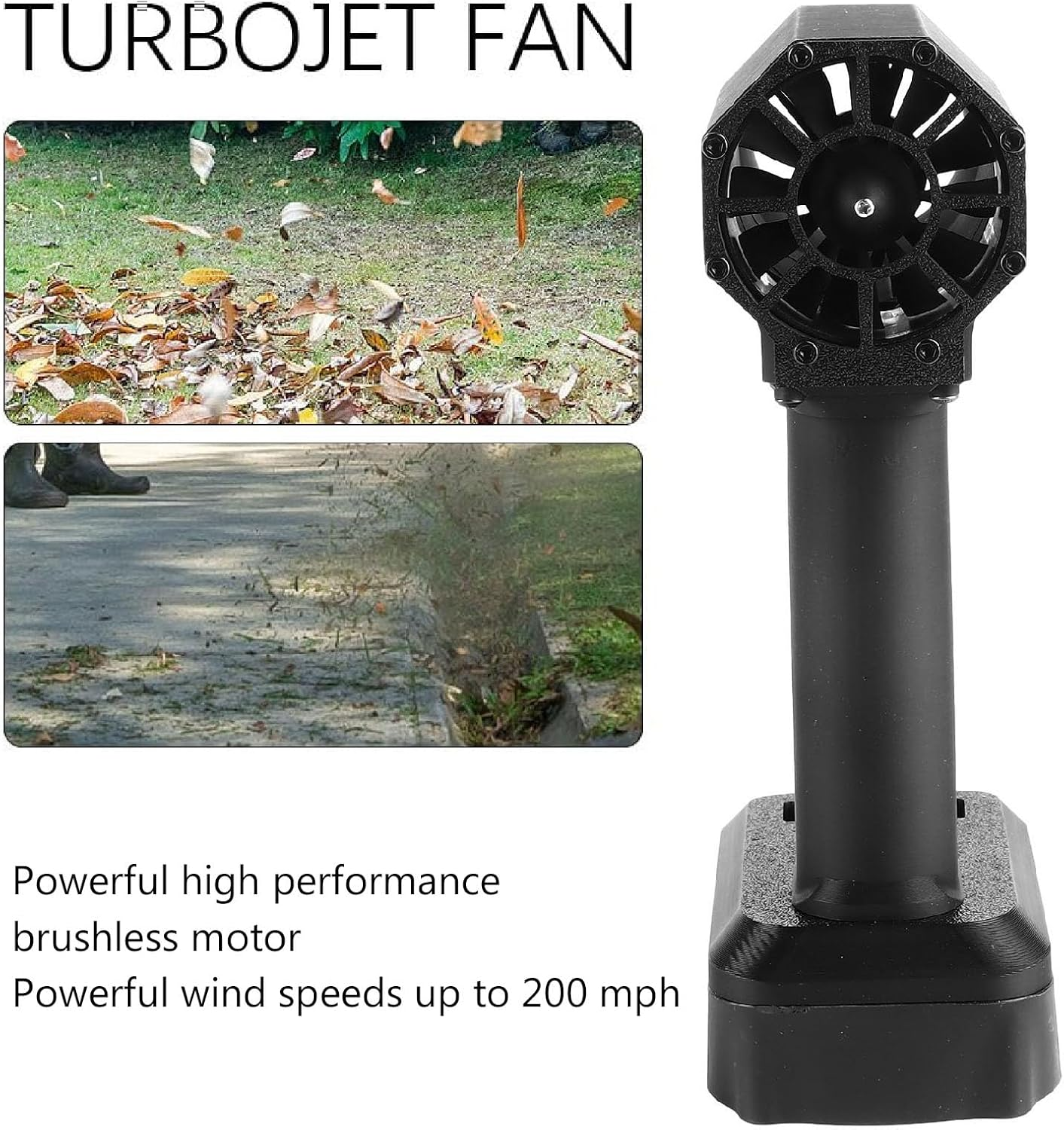Electric Air Duster, 150000RPM High Speed Air Blower Turbo Fan, Cordless Jet Dry Blower, Electric Turbo Jet Blower, Handheld Cordless Air Blower for Car Cleaning Outdoor Camping