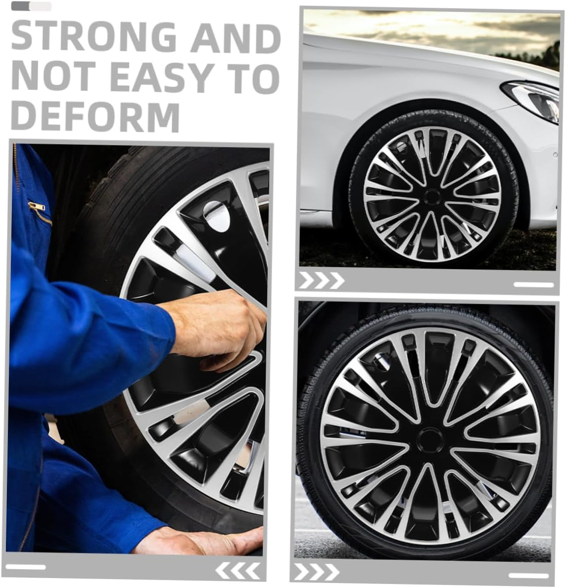 Mikinona 2Pcs Automotive Wheel Hub Covers Hubcaps Car Rim Covers Decorative Car Interior Accessories image number 1