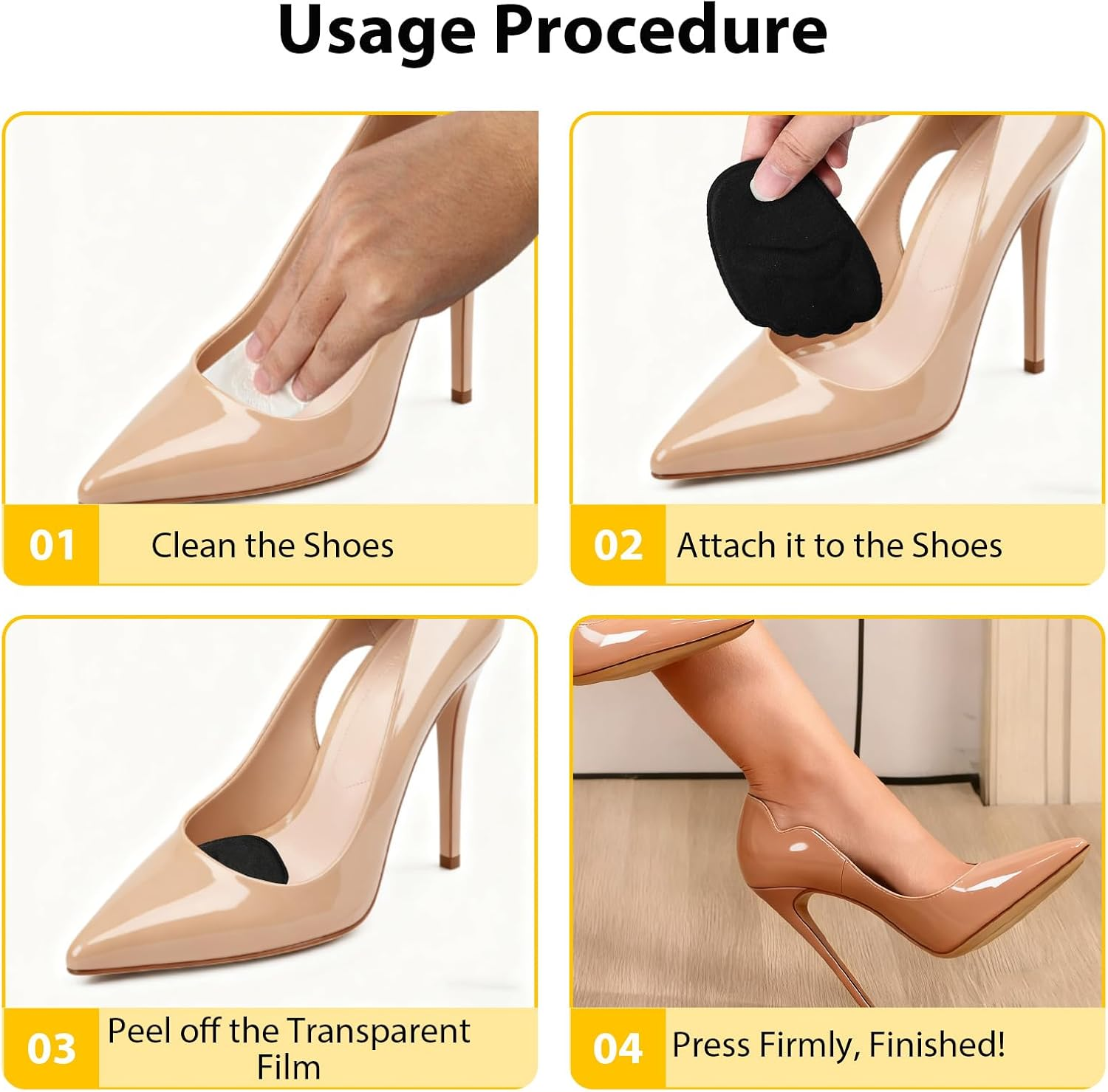 14 Pcs Heel Grips Liner Cushions Inserts, Self-Adhesive Tongue Pads Heel Grip for Shoes for Women and Men, 5 Shapes to Anti-Slip Improve Shoe Fit & Prevent Foot Pain Blisters (Black)