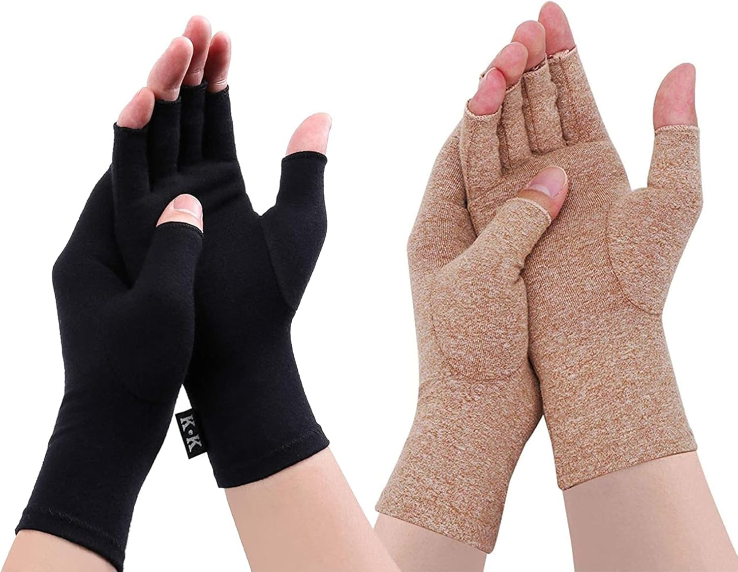 Rheumatoid Arthritis Gloves - Compression Gloves Fingerless Joint Pain Relief Hand Mitten Warmth Gloves Carpal Tunnel Gloves for Women Men