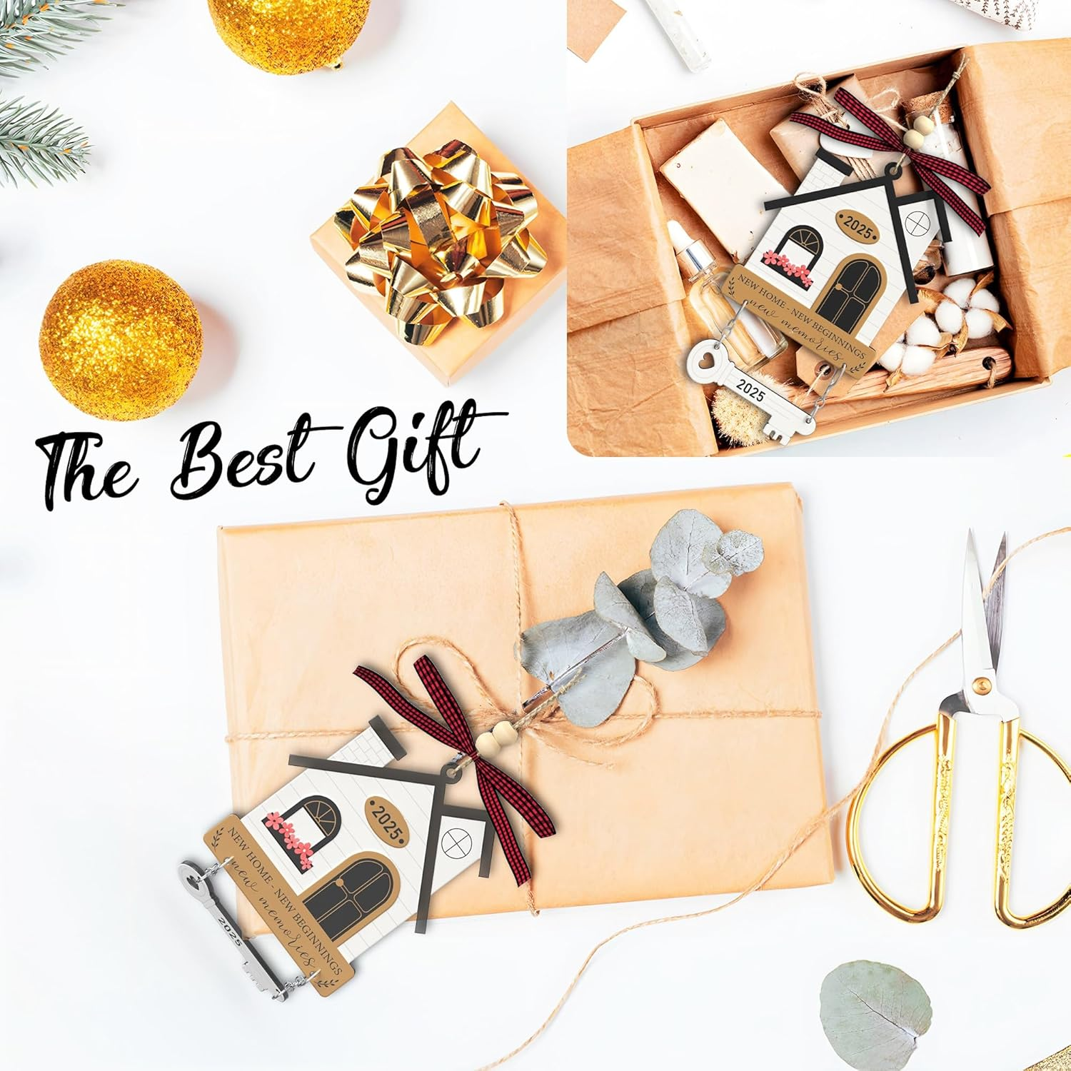 Housewarming Gift for New Home Owners - Unique Home Ornament for Women & Couples - House Warming Present for New Beginnings - Metal Christmas Ornament 2025 - Wedding, Anniversary, Welcome Gift Ideas - 2025 New Home 06 image number 2