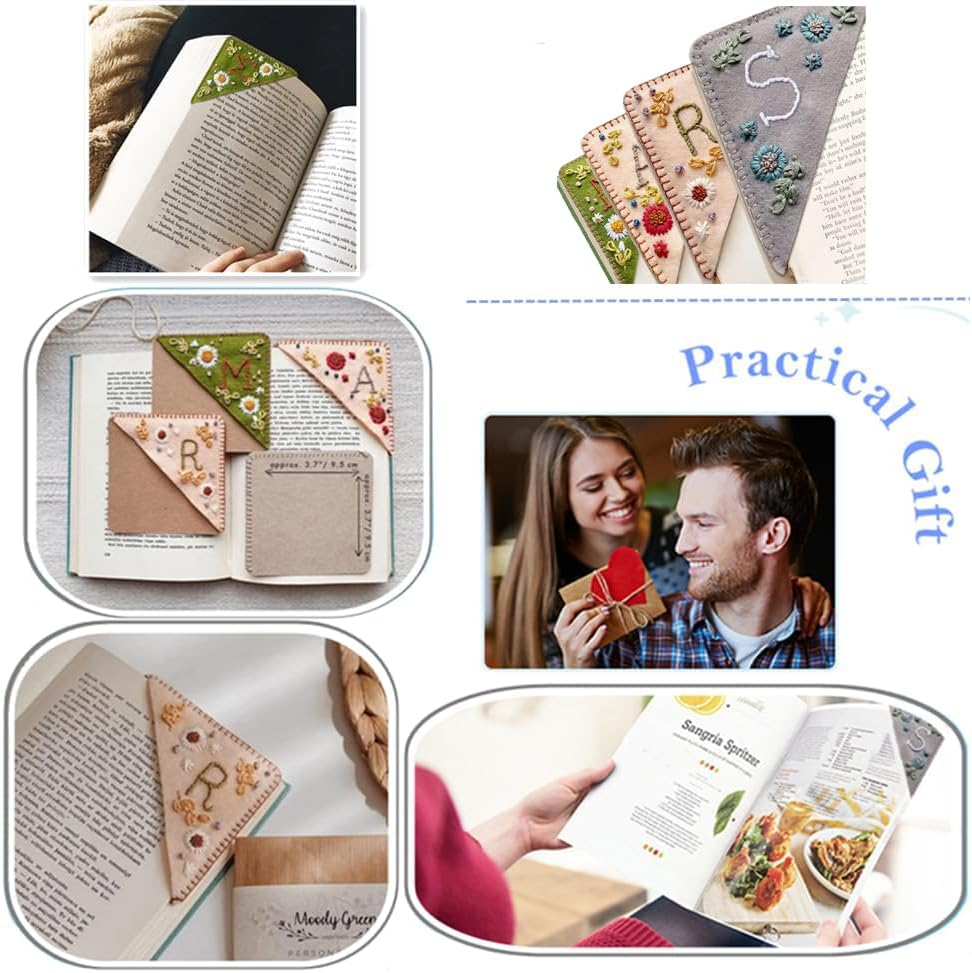 Custom Embroidered Corner Bookmark with Personalized Letters - Perfect for Book Lovers and Thoughtful Gifts (Winter,S) image number 1