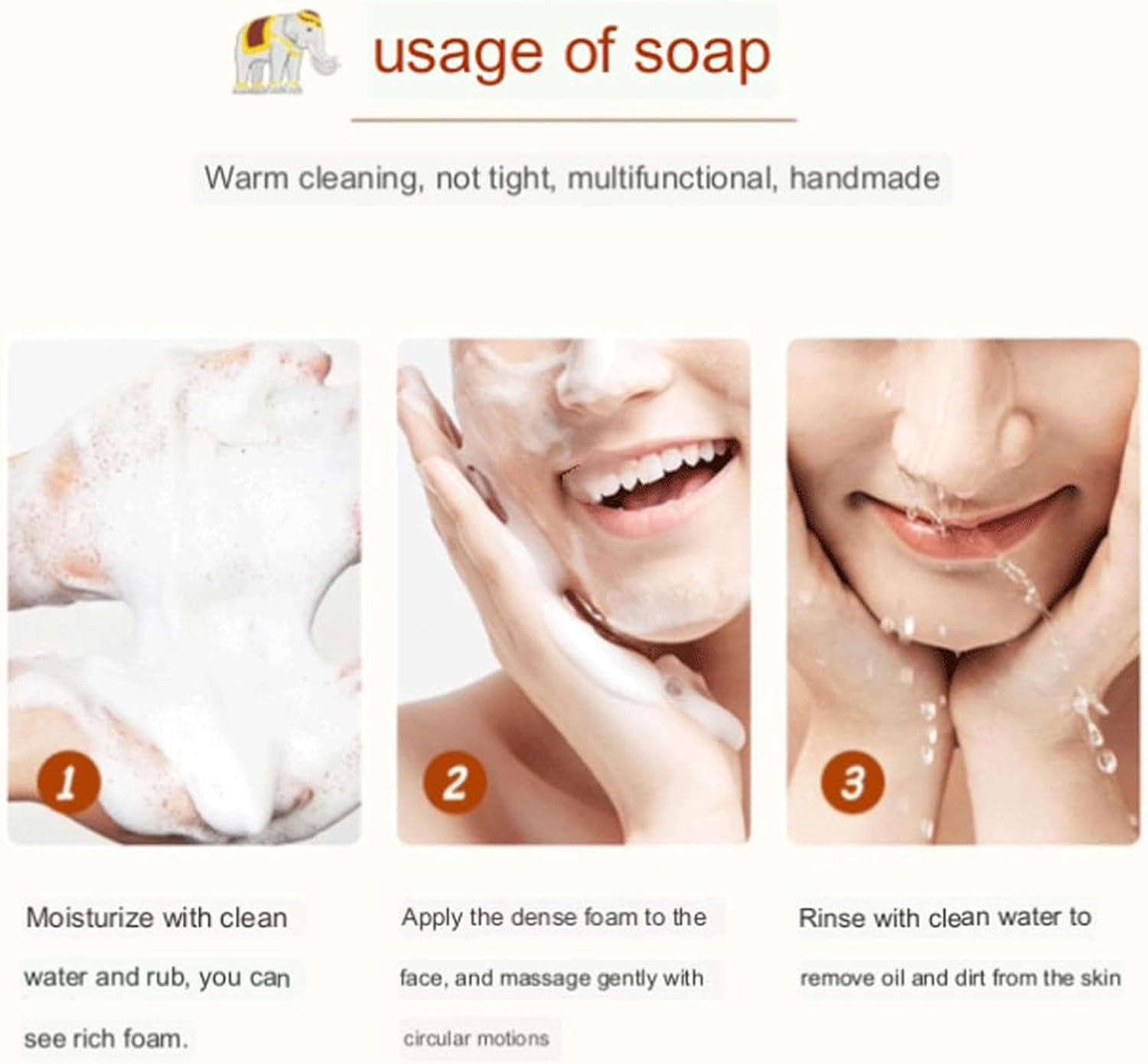 Thai Rice Soap - Multi-Functional Cleansing Bar for Washing Bathing,Travel-Friendly Beauty Product for Hand Washing, Removing Make-Up, Washing Face, Bathing, Shaving