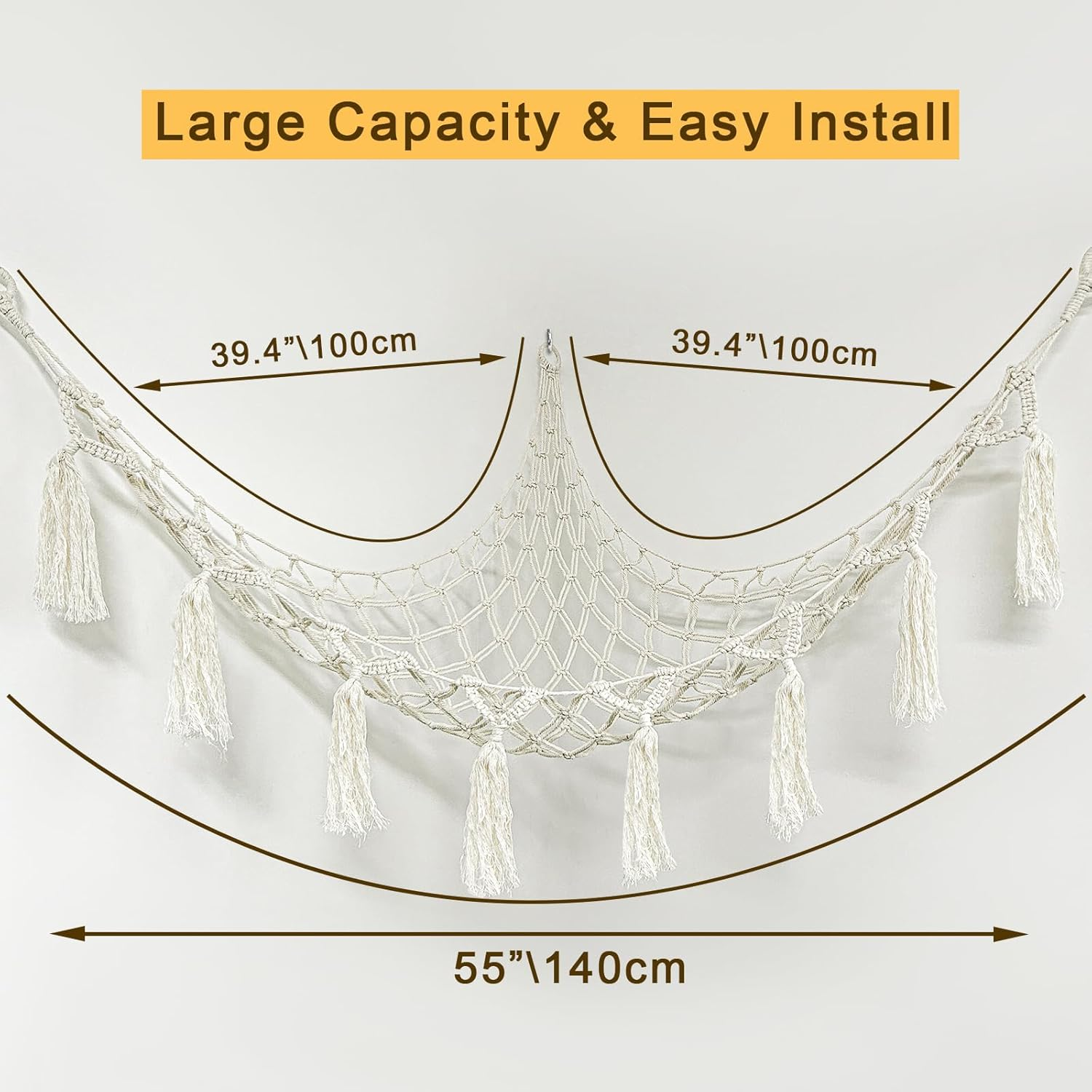 Stuffed Animal Storage.Funcyboo Stuffed Animal Net with LED Light-Large Suitable for Bedroom.Stuffed Animal Net or Hammock image number 6