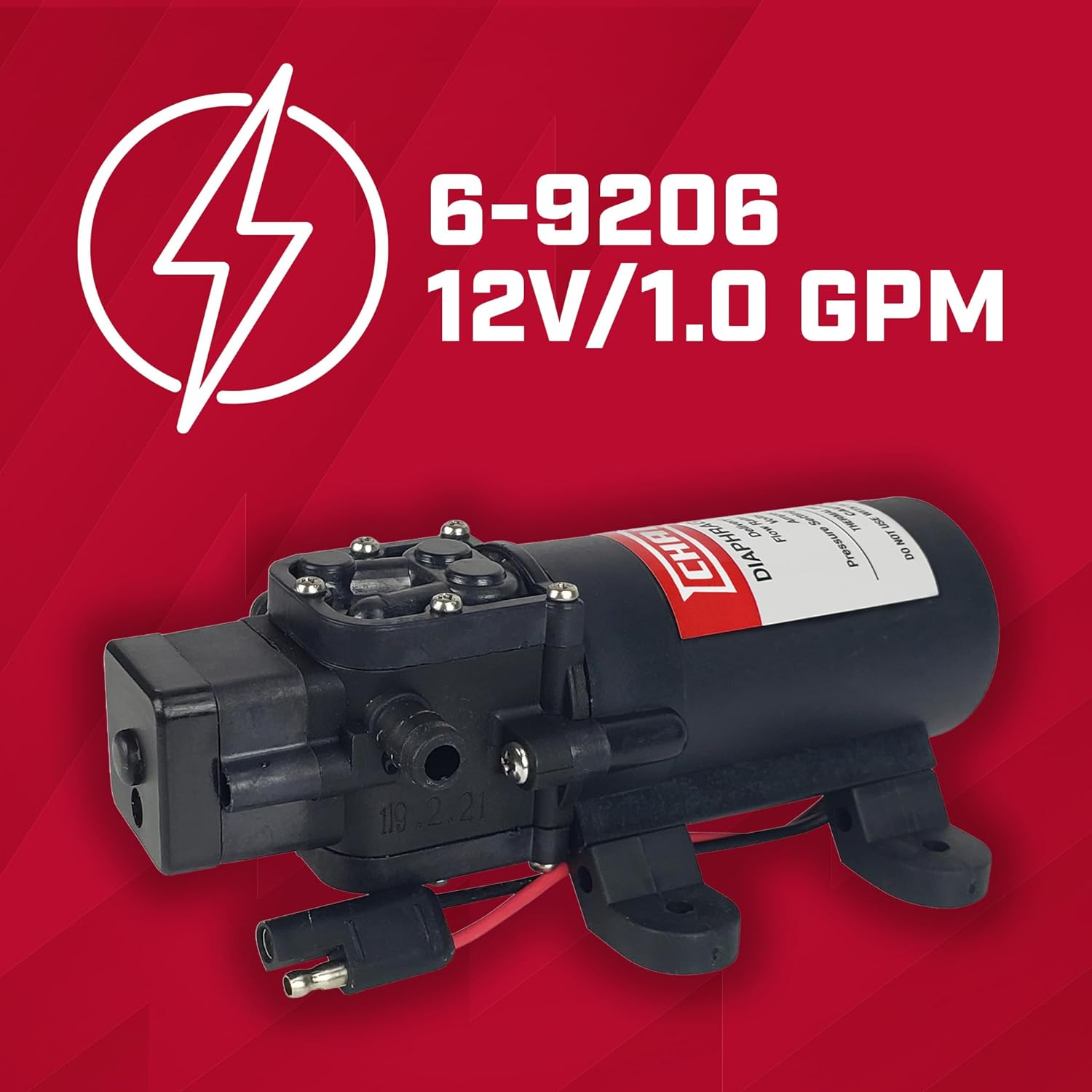 Chapin International 6-9206 12V 1.0 GPM Diaphragm Pump, Black image number 3