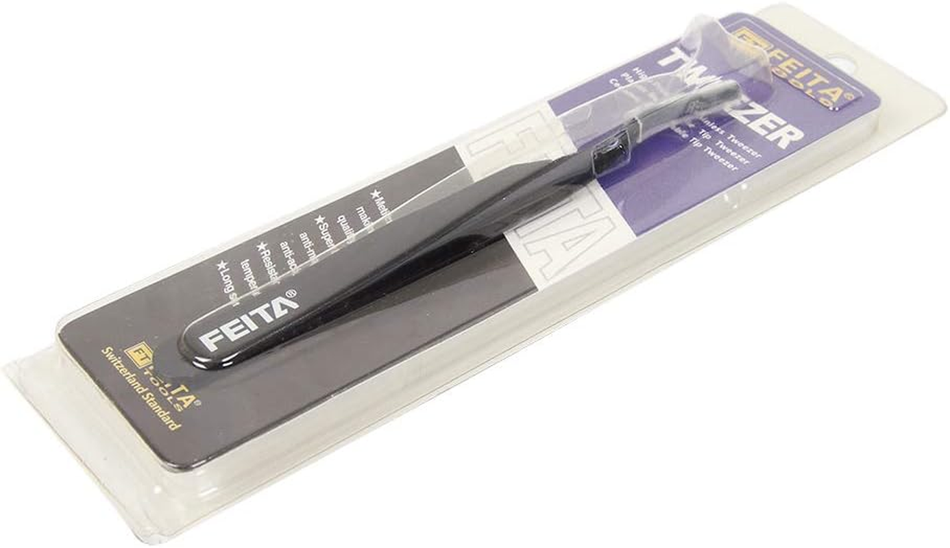 False Eyelash Applicator - FEITA Professional Curved Eyelashes Extension Tweezer for Easy Lashes Application and Removal - Black - 1Pc image number 2