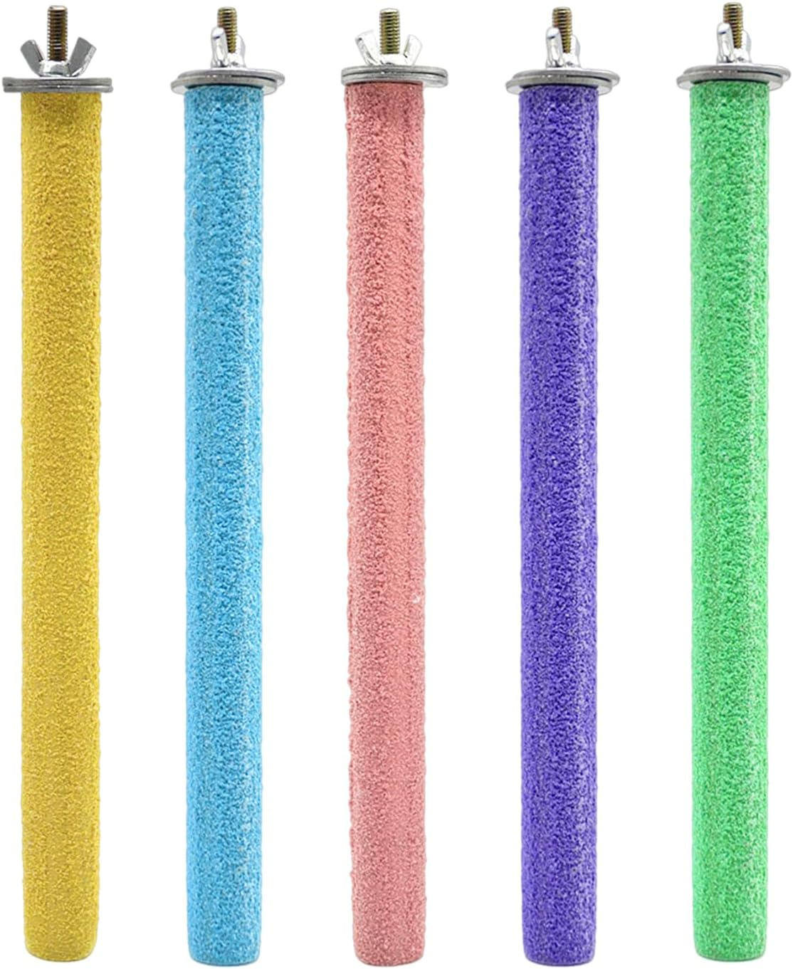 DUINIU Pack of 5 Parrot Claw Grinding Sticks, Bird Cage Claw Grinding Frame, Bird Claw Grinding Tools, Suitable for Budgies, Macaws and Green Parrots image number 1