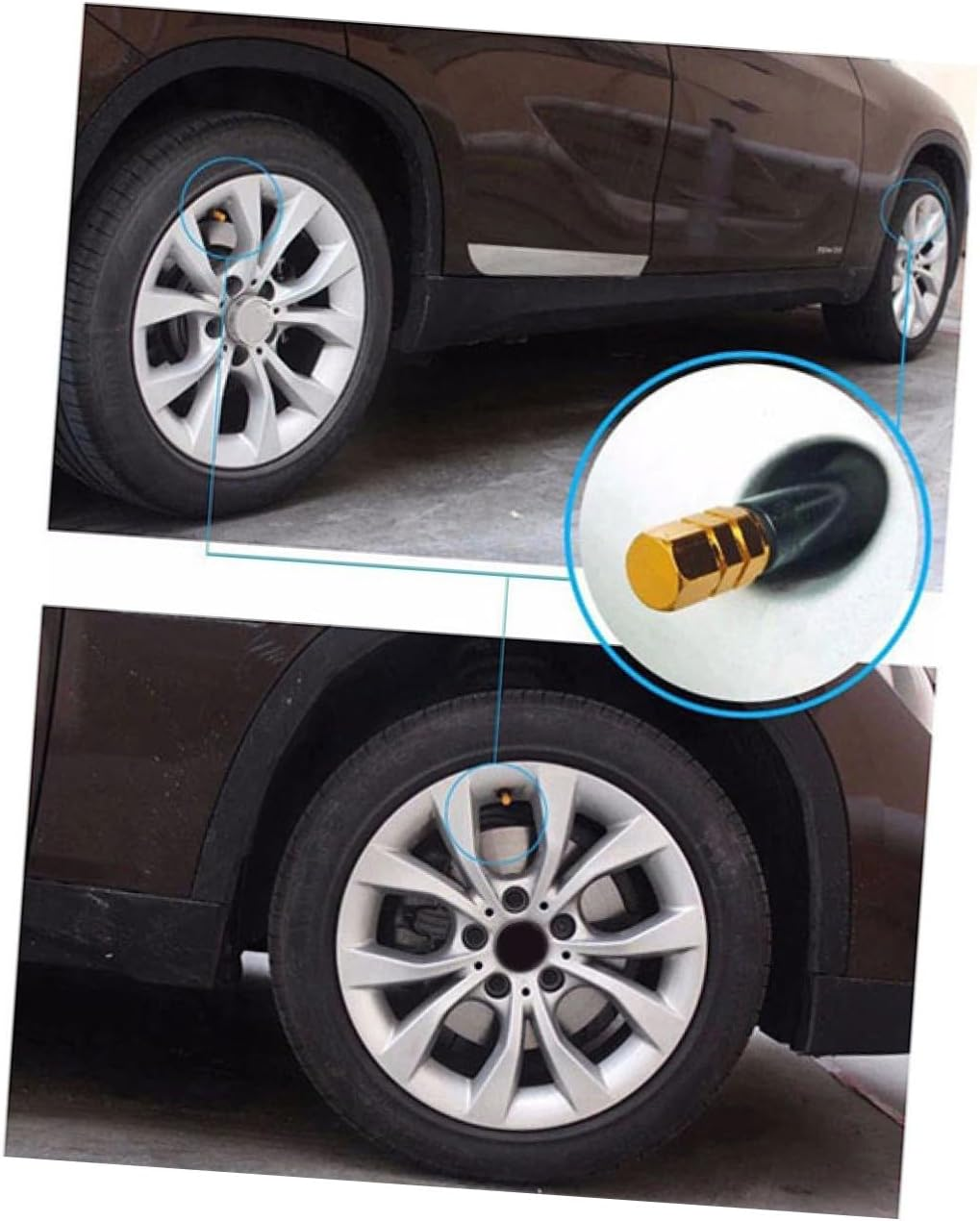 ULTECHNOVO 40Pcs Colors Hexagonal Auto Car Tire Caps Covers for Car Tire Valve Caps for Automotive Tyres Wheels Lightweight and Material image number 4