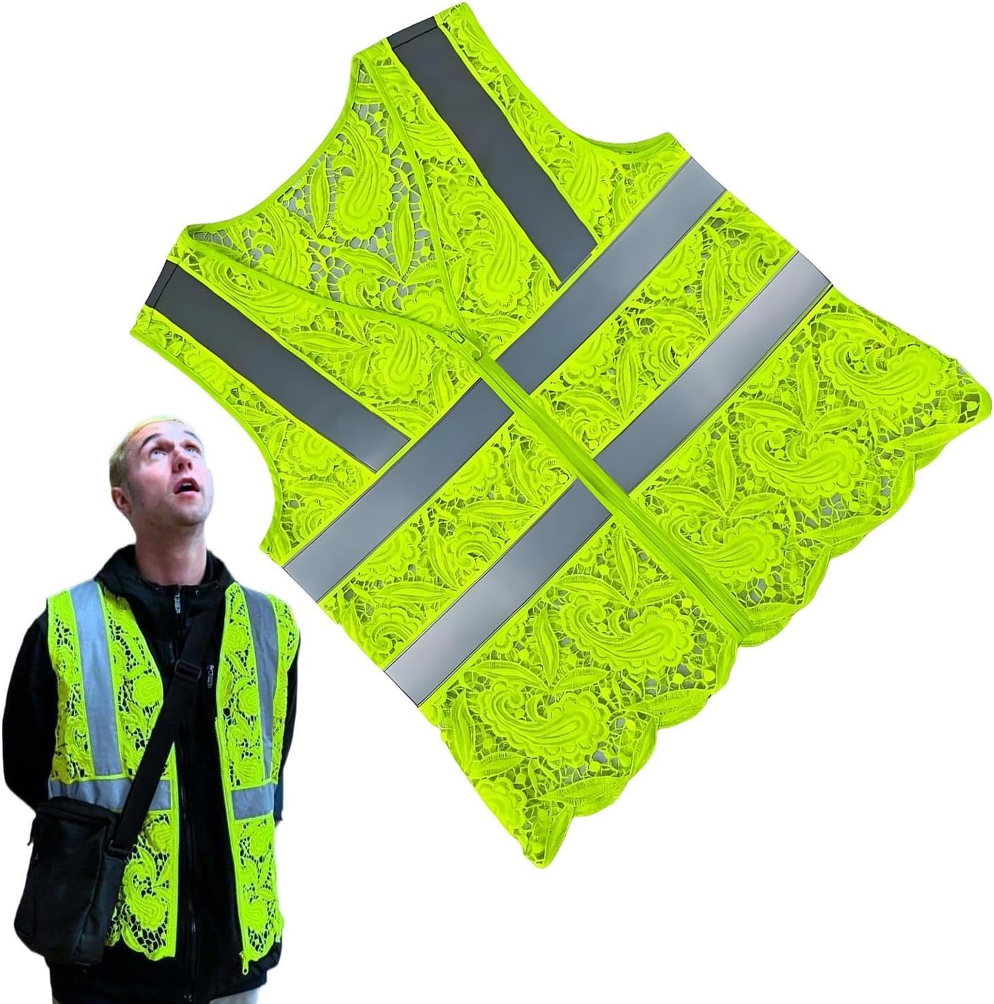 Reflective Vest for Men - Reflective Running Vest for Night Walking - Breathable Jacket Security Accessories for Men Women Kids Runners Cyclists Outdoor Dog Walking image number 1