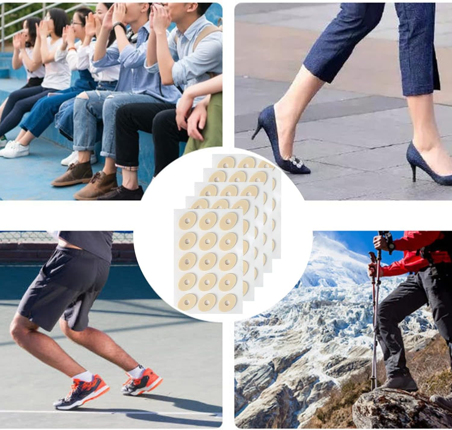 Limcryspp 120 Toe Pads, Waterproof Self-Adhesive Adhesive, Enhance Adhesion, Provide Cushioning, Prevent Friction, and Protect Feet and Toes