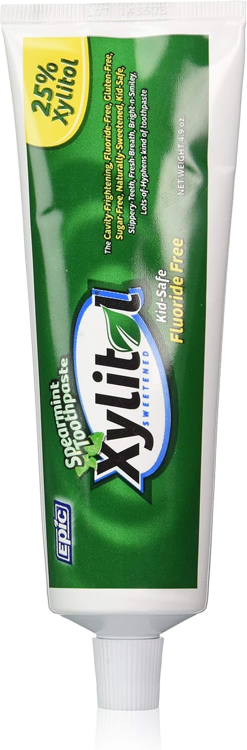 Epic Dental - Xylitol Sweetened Toothpaste Fluoride-Free Spearmint - 4.9 Oz. image number 1