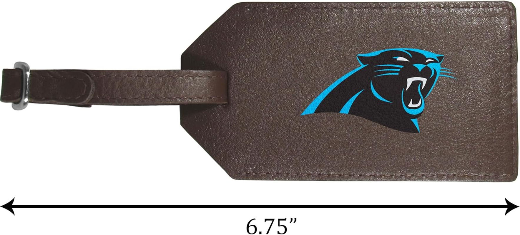 Siskiyou Carolina Panthers Leather Luggage Strap, One Size, Team Colors image number 3
