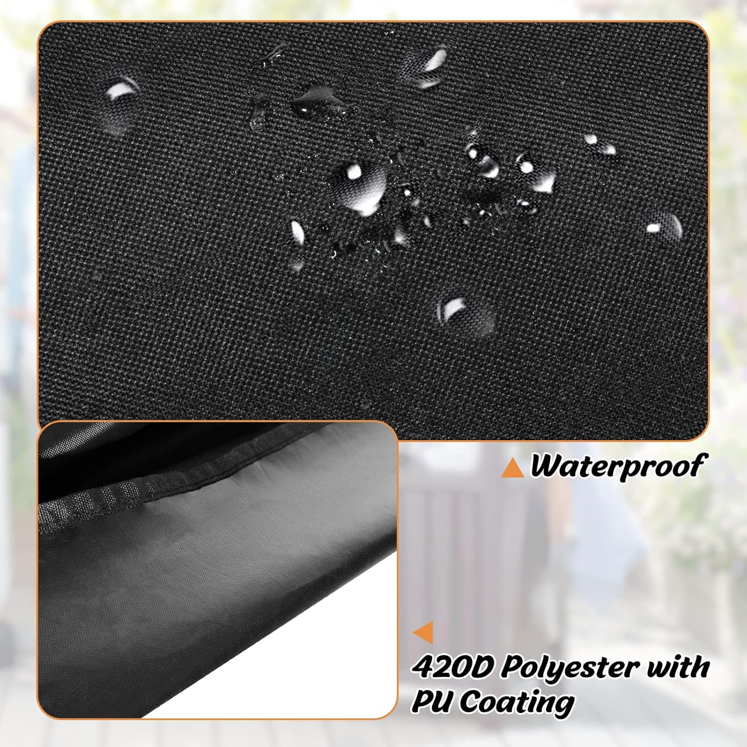 Patio Cooler Cart Cover Fits for Most 80 Quart Rolling Cooler Cart, Waterproof Patio Ice Chest Protective Covers for Outdoor Bar Cart, 33L X 19W X31H In image number 1