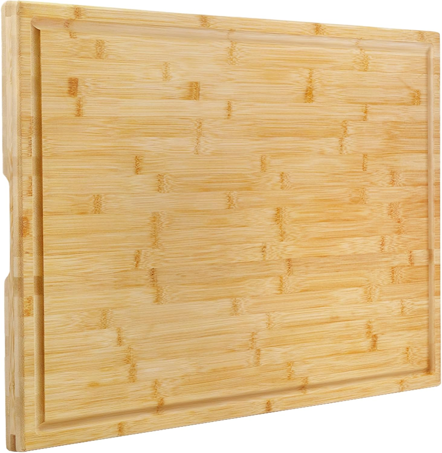Utoplike Extra Large Wooden Chopping Board 30 X 20, XXXL Bamboo Cutting Board with Juice Groove, Handle, Big Butcher Block for Kitchen (76.2 X 50.7 Cm) image number 2