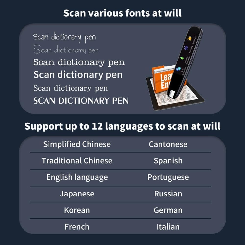 Scan Reader, Translation Pen, Pen Reader, 112 Language Translation Scanning Reading Pen, Text to Speech Device for Dyslexia image number 5