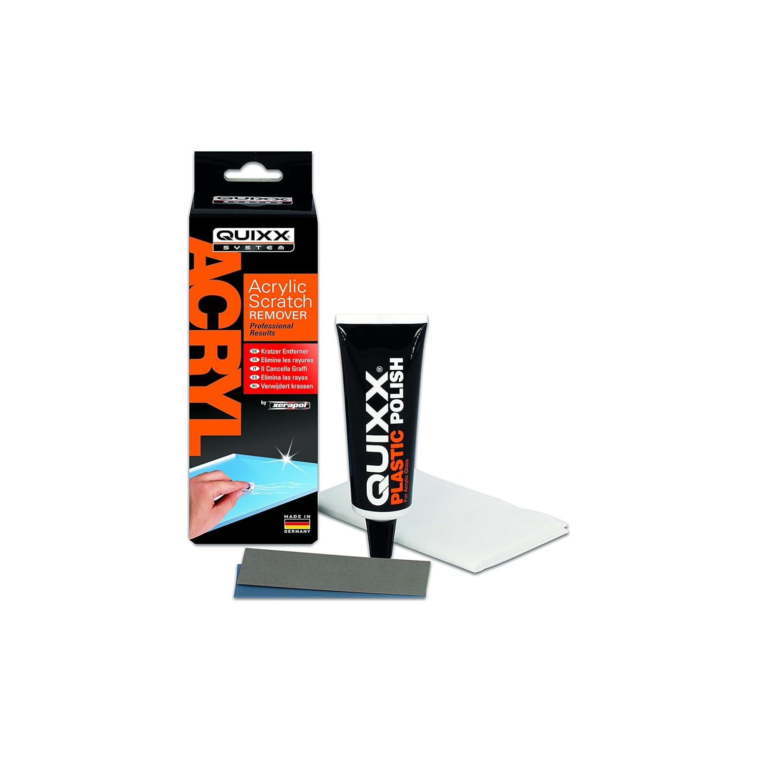 QUIXX 10003 Acrylic Scratch Remover - Removes Scratches from Clear Acrylic and Plexiglas Surfaces on Cars, Motorcycles, Caravans, and Boats image number 3