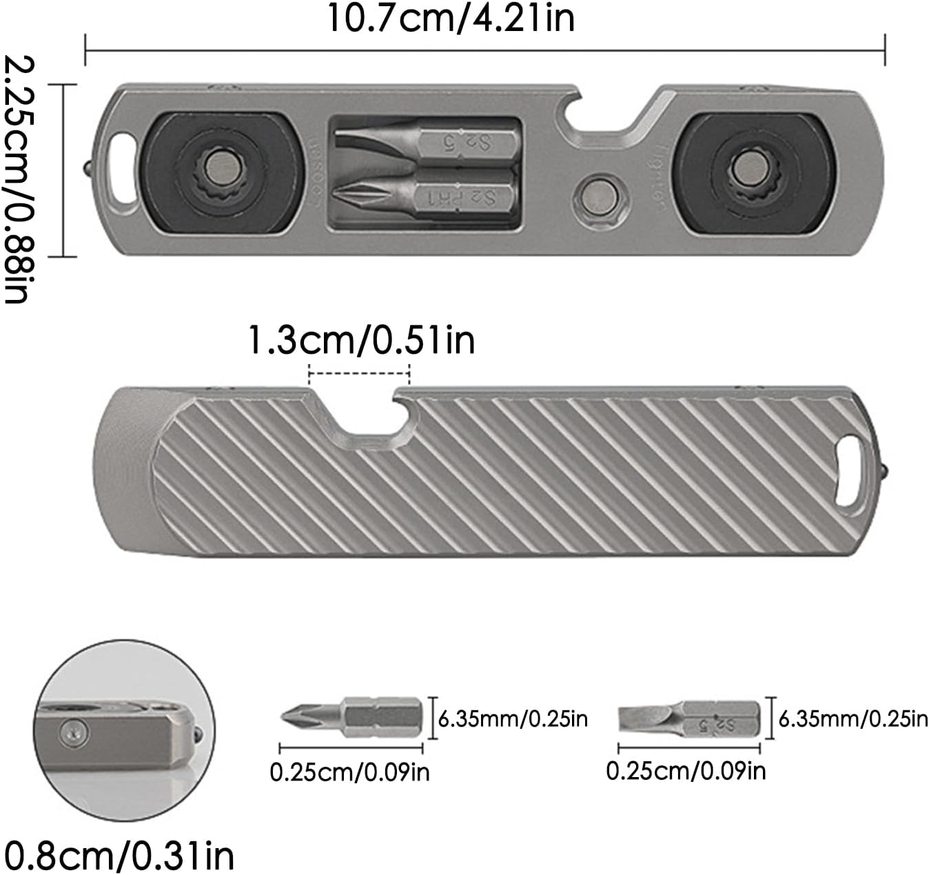 Titanium Pry Bar - Key Chain Pry Bar,Multipurpose Heavy-Duty Tool Wrench for Automotive Repair Firefighting Rescue Compact Lightweight Design image number 2