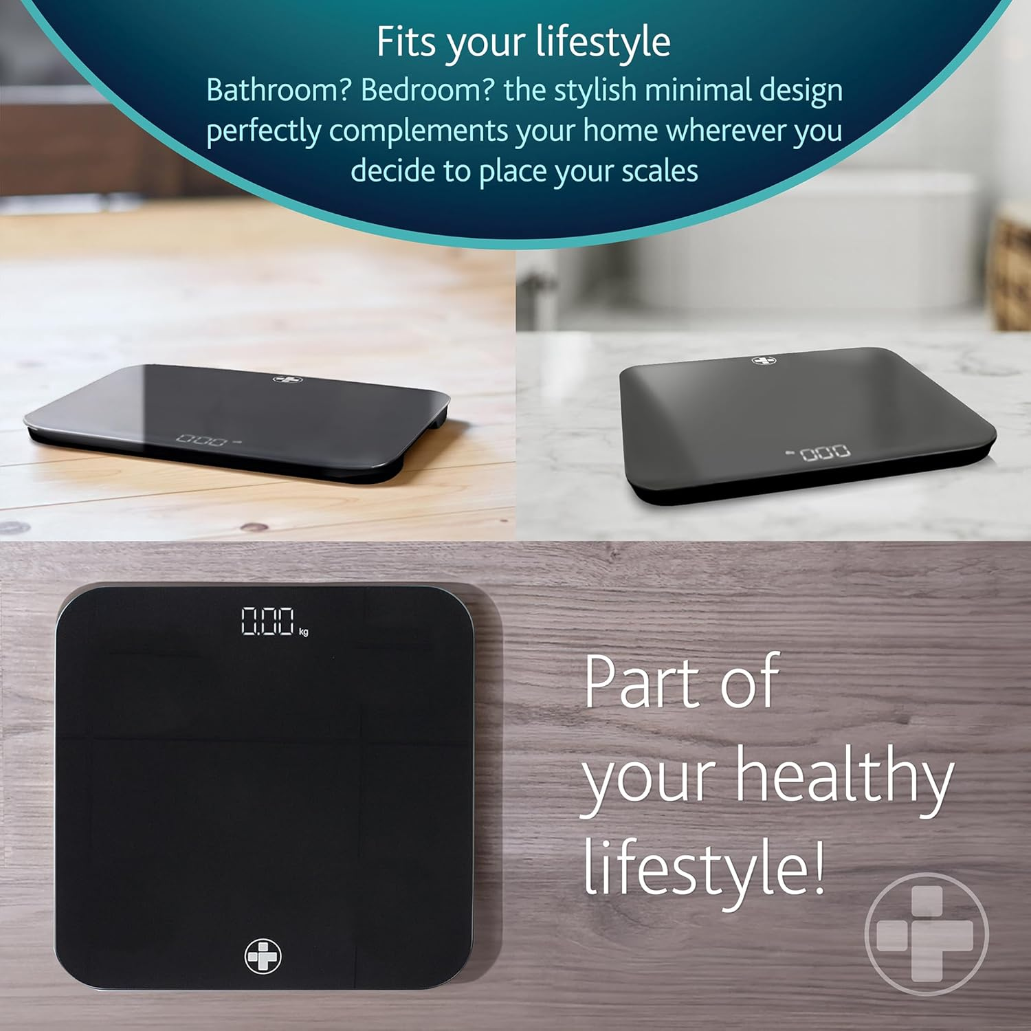 Reliance Medical Digital Body Weight Scale, Professional Weighing Scales with LED Display, Ultra Slim Design, Accurate Weight Management, Bathroom Scale, Size L 26Cm X W 26Cm X D 2.3Cm, Pack of 1 image number 1