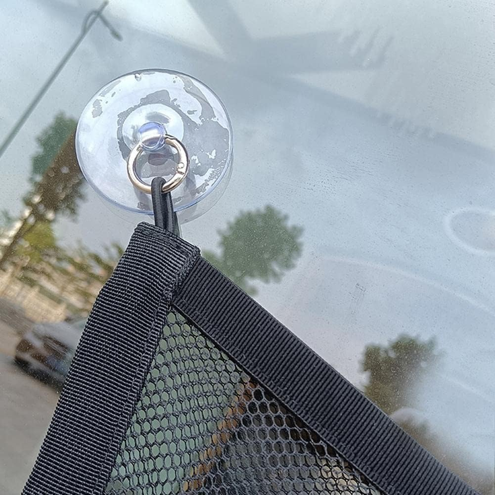 Etomvoop 3PCS Car Cargo Storage Net, Car Windows Suction Cup Hanging Bag Nylon Mesh Pocket Organizer Bag for Cargo Vans, Motorhomes, Mobile Homes, Caravans, Boats (Middle-3Pcs) image number 6
