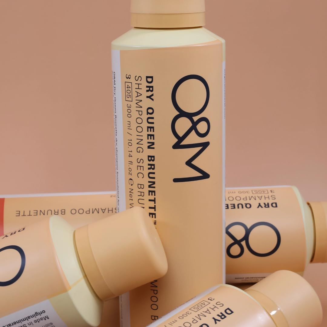 O&M Dry Queen Brunette Dry Shampoo - 300Ml - for Medium to Dark Brown Hair - Free from Sulfates, Parabens, Silicones, MIT, Phthalates, Triclosan, Propylene Glycol & Gluten, PETA Certified & Vegan image number 3