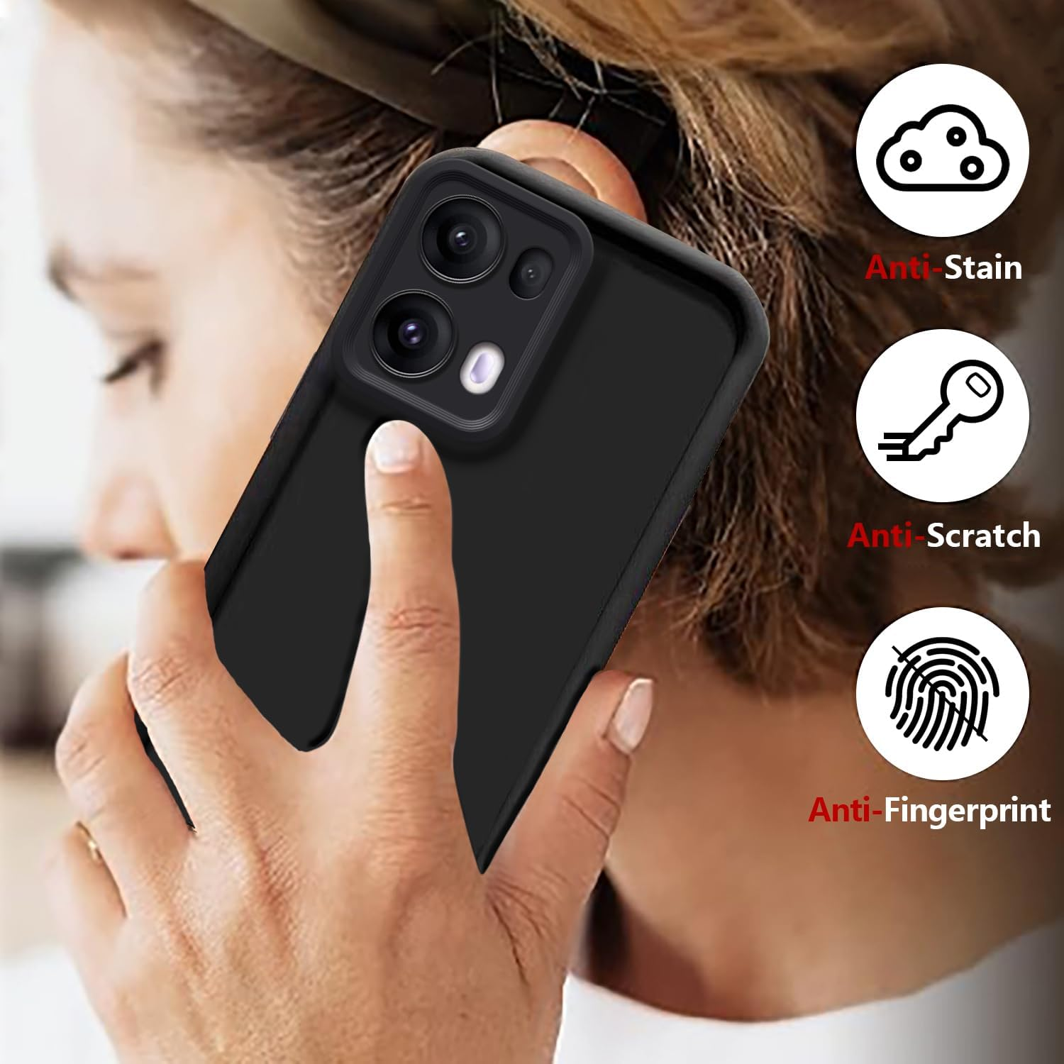 GOGME Case for Oppo Reno 13 Pro (Reno13 Pro) 5G Cover, Ultra Thin Soft Silicone TPU Protective Case, Dust Protection, Robust Mobile Phone Case - Wine Red image number 6