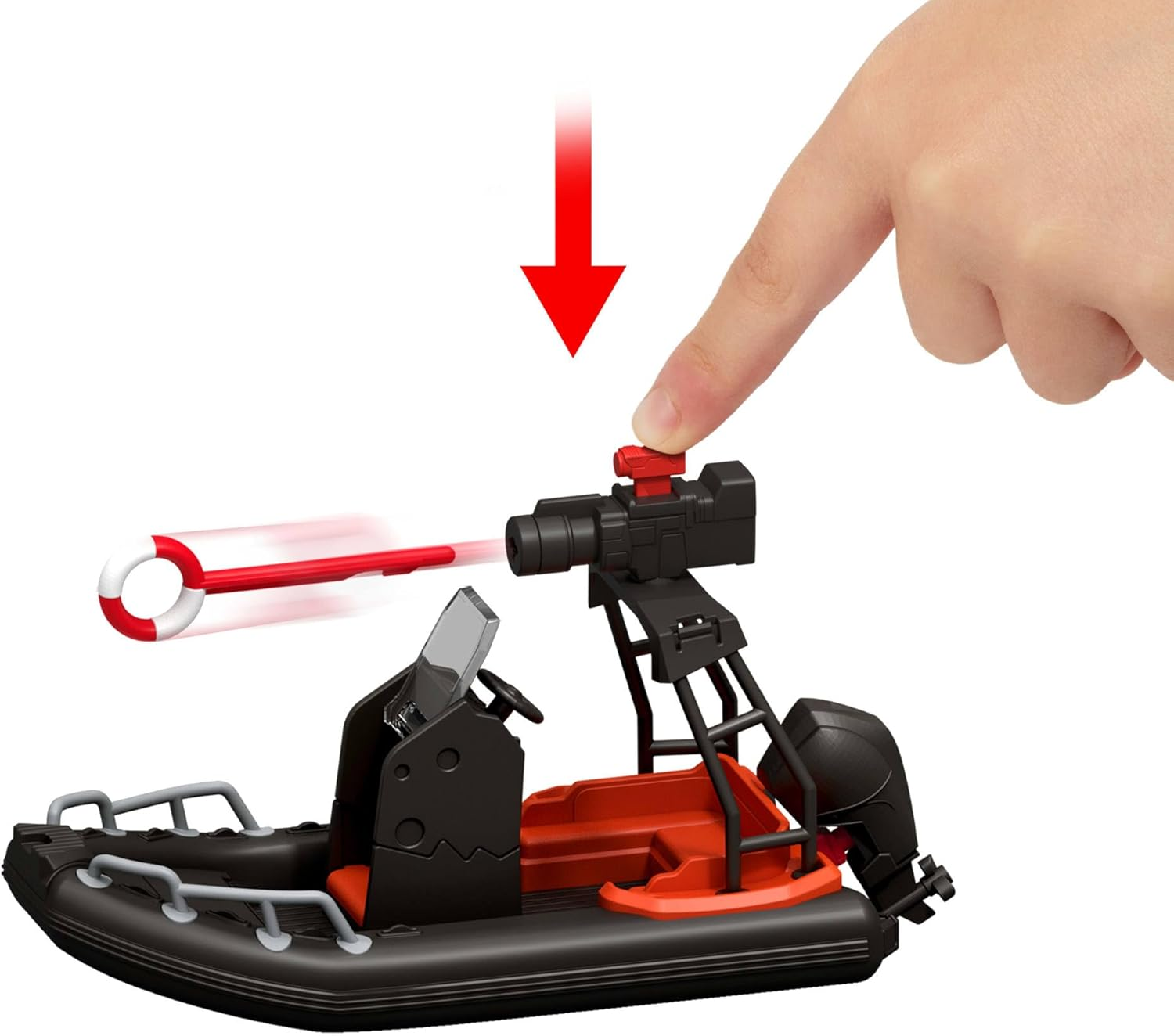 Mattel Jurassic World Rebirth Storypack, Vehicle with Dinosaur & Human Figures, Movie Raft & Distortus Rex & Delgado, Isabella & Aquilops, Island Escape image number 4